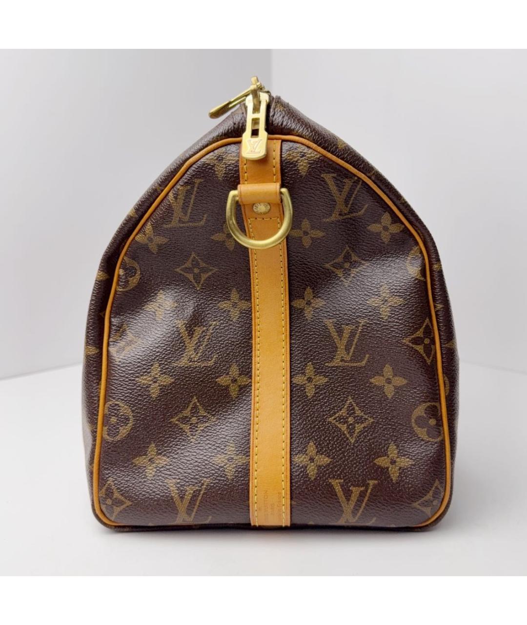LOUIS VUITTON Коричневая кожаная сумка через плечо, фото 4