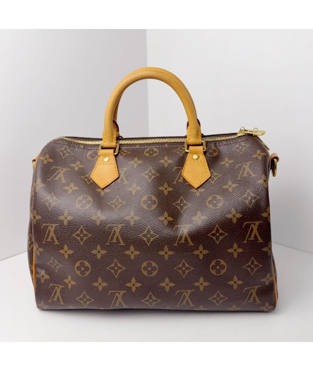 LOUIS VUITTON Коричневая кожаная сумка через плечо, фото 2