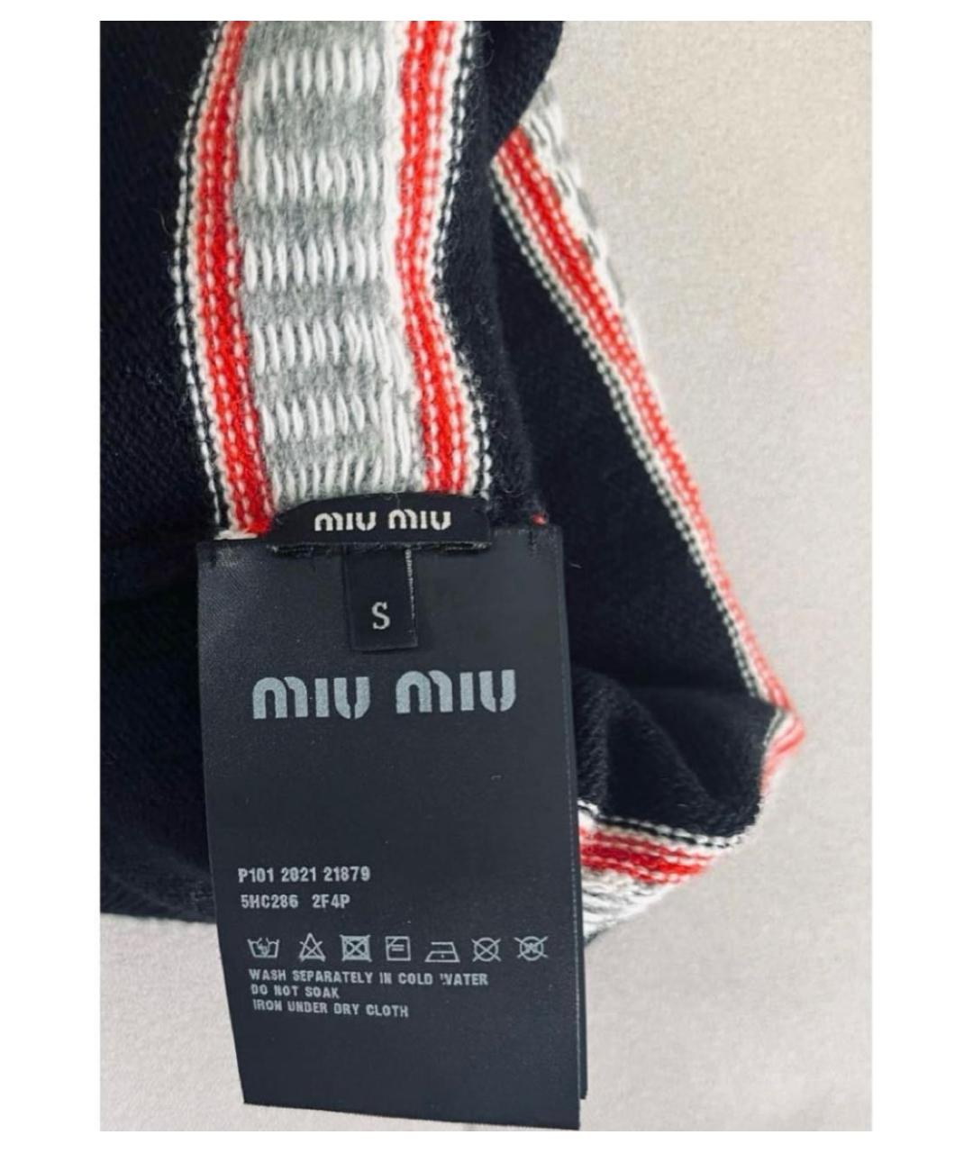 MIU MIU Черная кашемировая шапка, фото 3