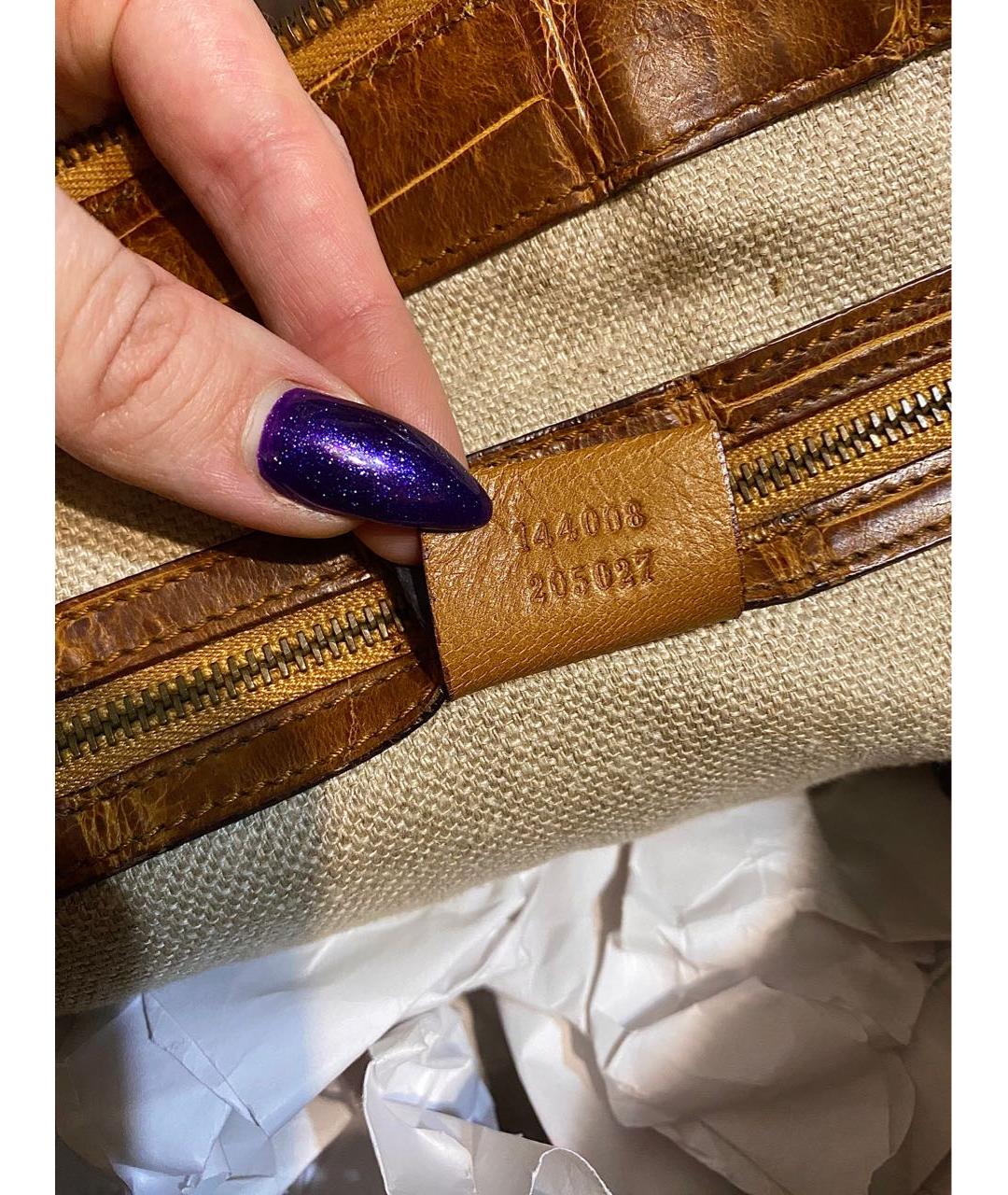 GUCCI Оранжевая сумка через плечо из экзотической кожи, фото 5