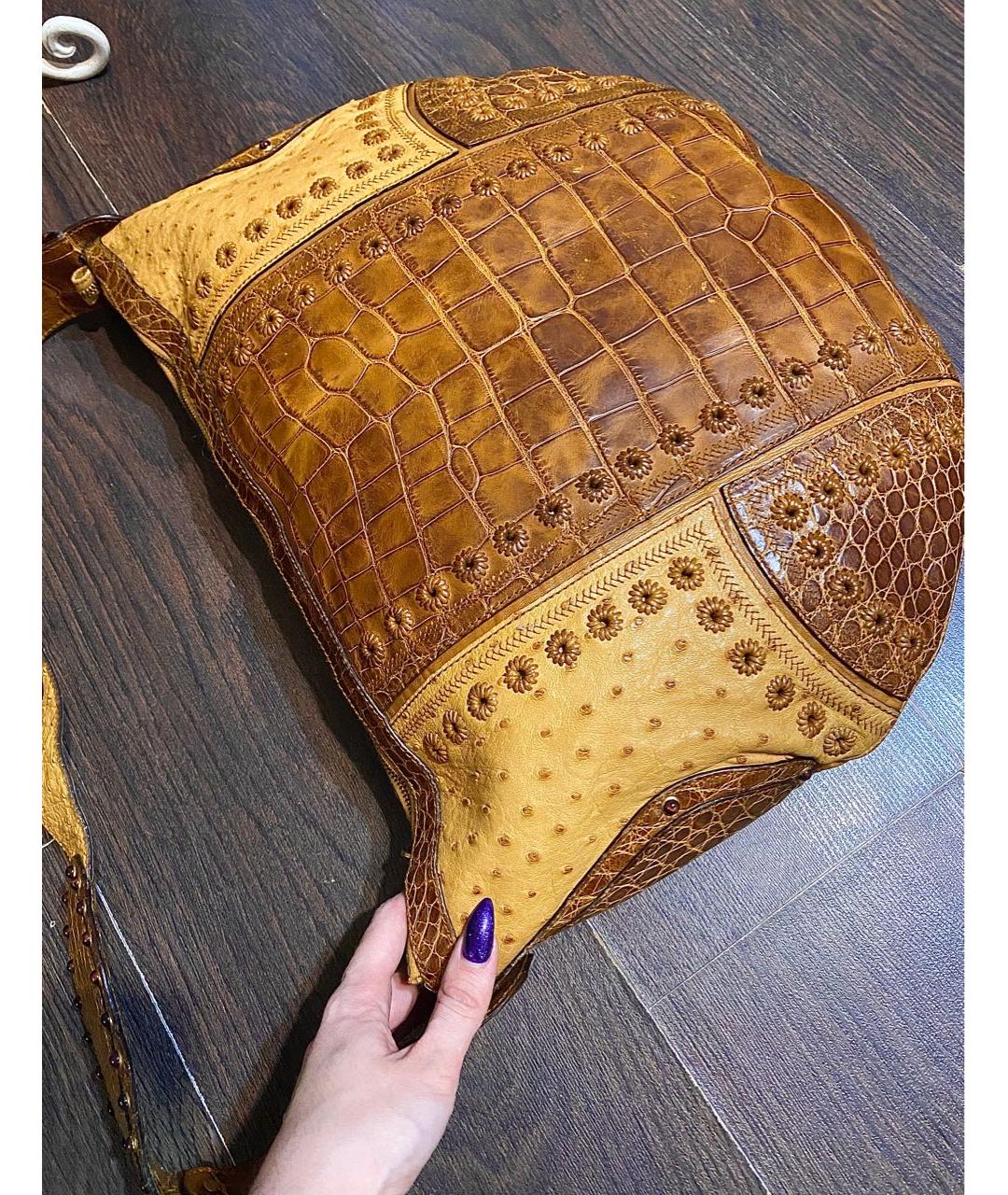 GUCCI Оранжевая сумка через плечо из экзотической кожи, фото 2