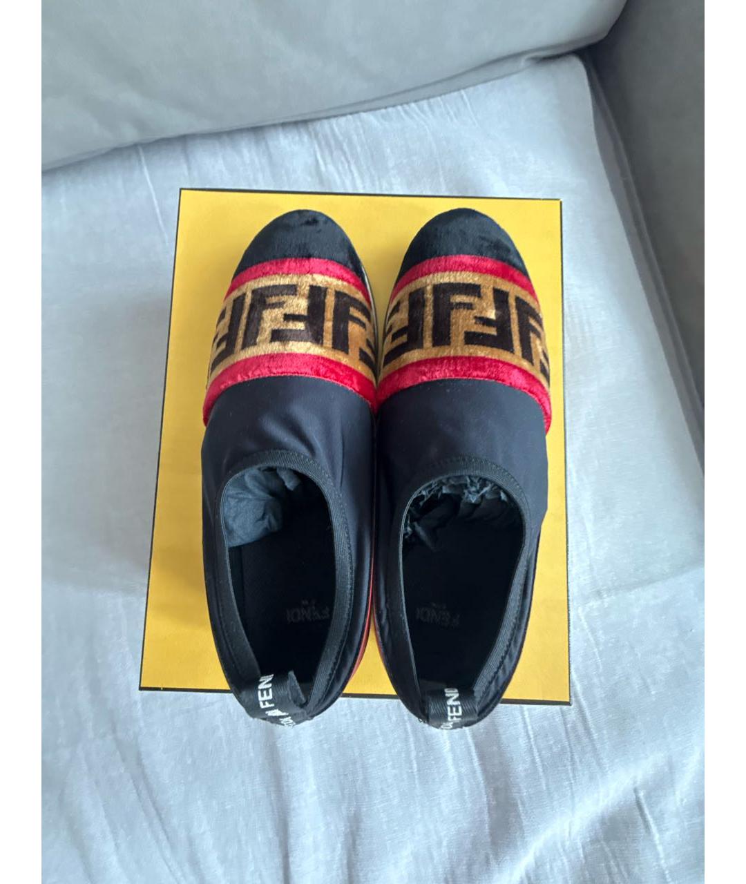 FENDI Черные слипоны, фото 3