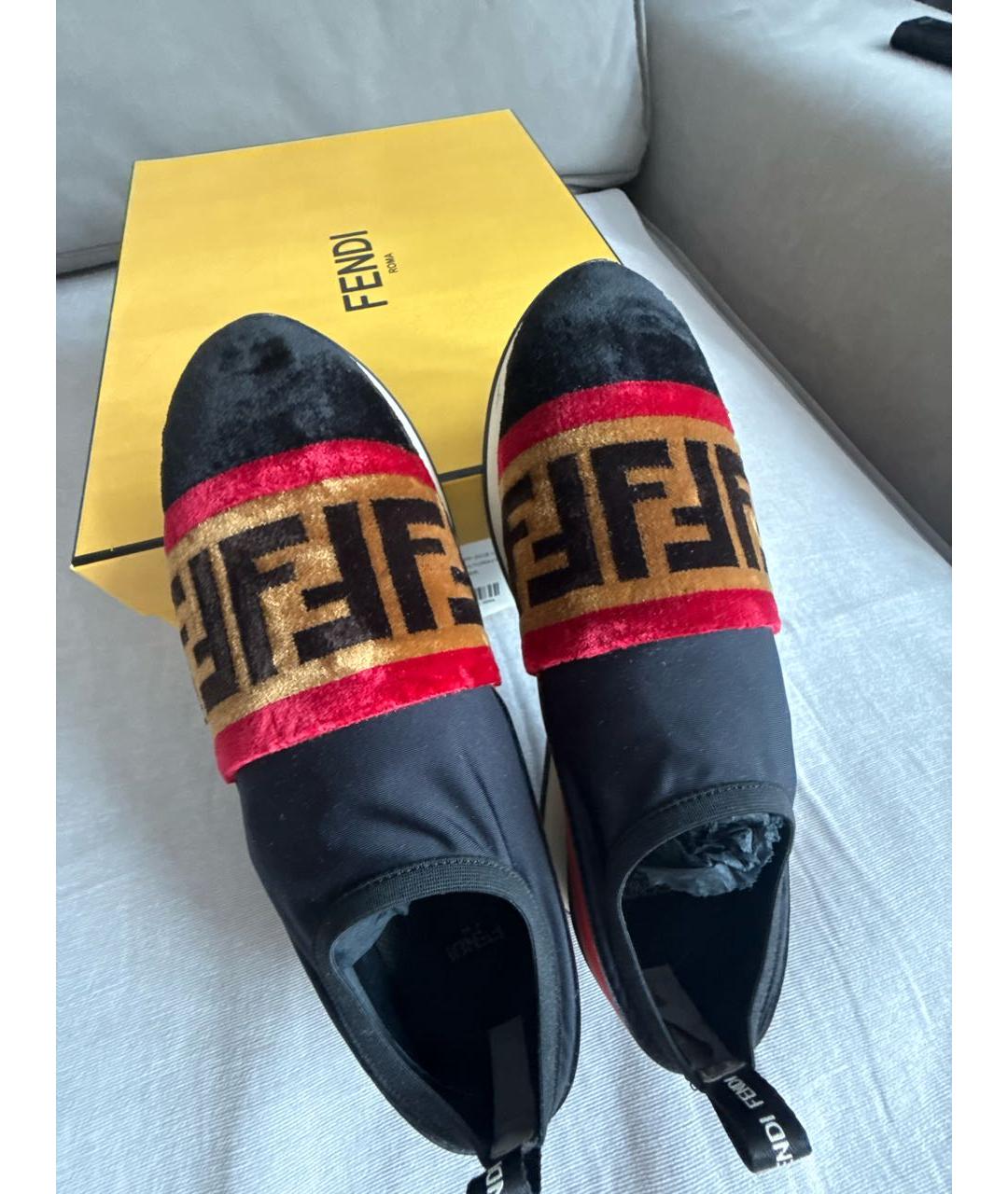 FENDI Черные слипоны, фото 5