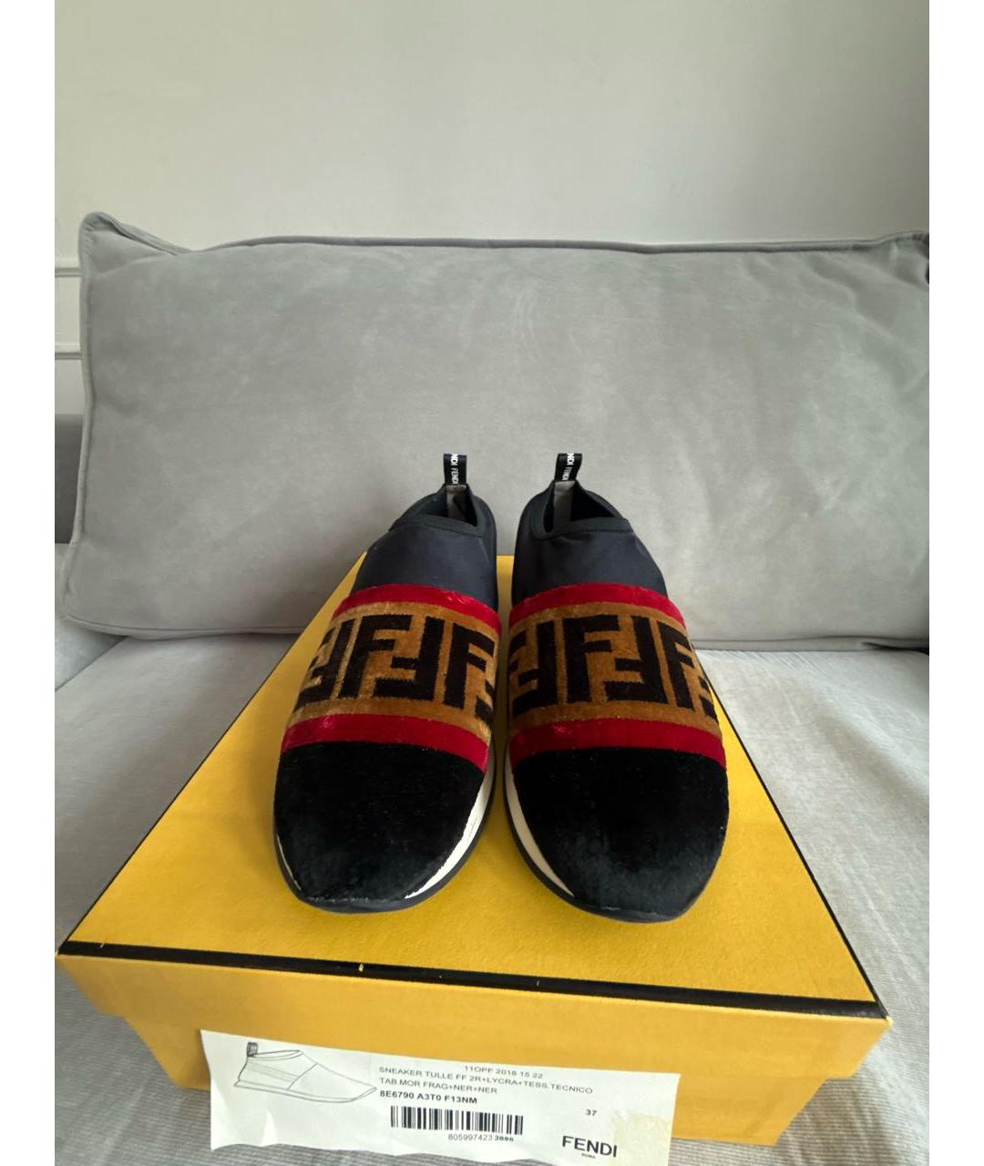 FENDI Черные слипоны, фото 2