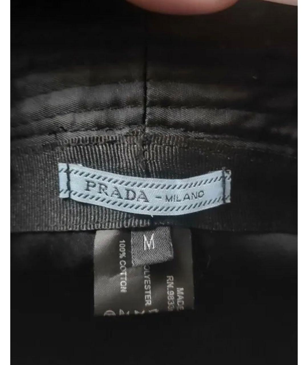 PRADA Черная синтетическая панама, фото 3