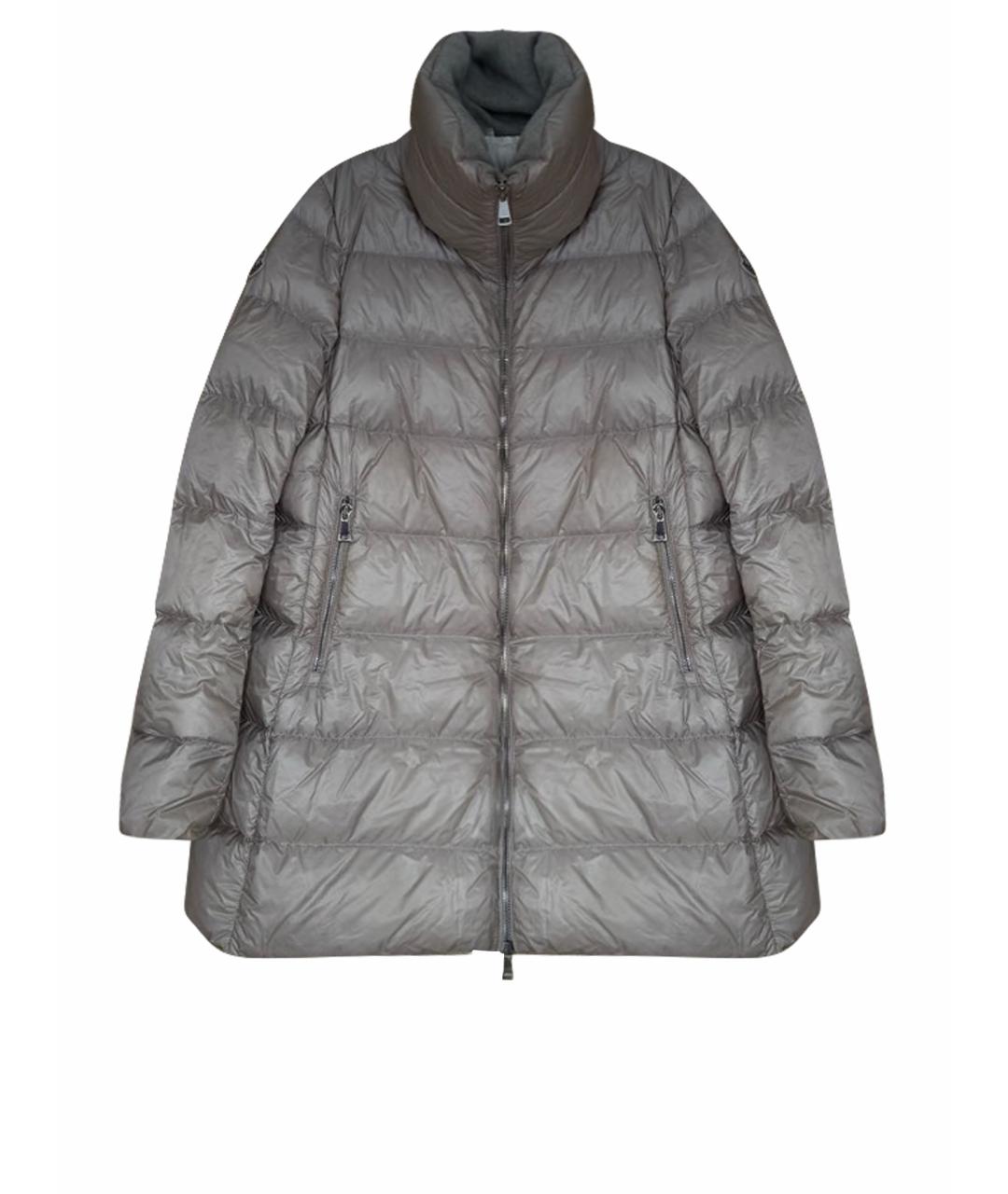 MONCLER Бежевый полиамидовый пуховик, фото 1