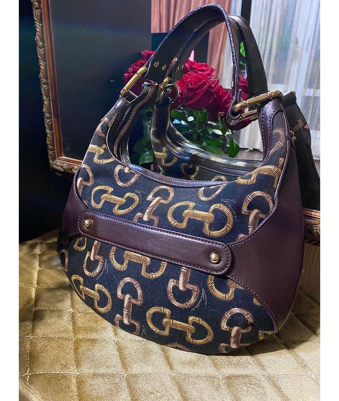 GUCCI Коричневая кожаная сумка с короткими ручками, фото 3