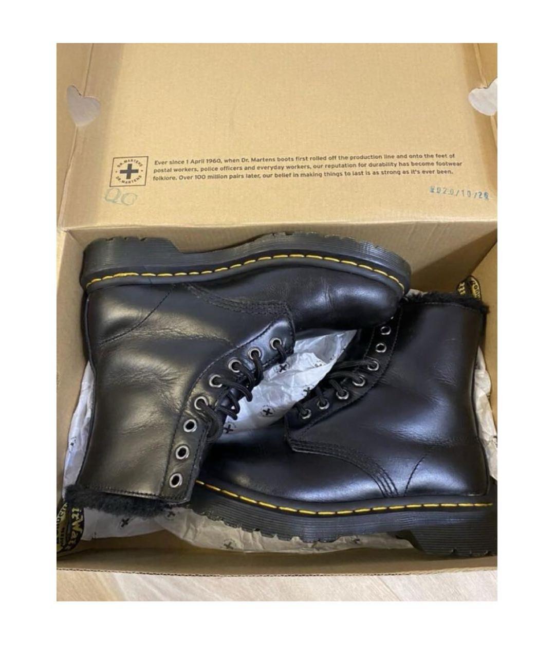 DR. MARTENS Черные кожаные ботинки, фото 4