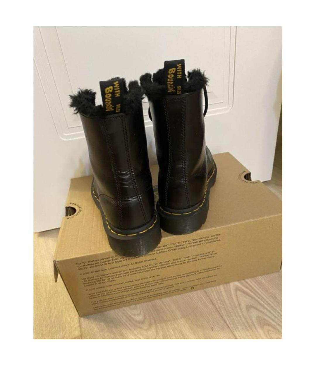 DR. MARTENS Черные кожаные ботинки, фото 3