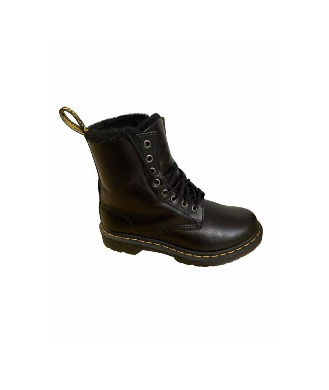DR. MARTENS Черные кожаные ботинки, фото 1
