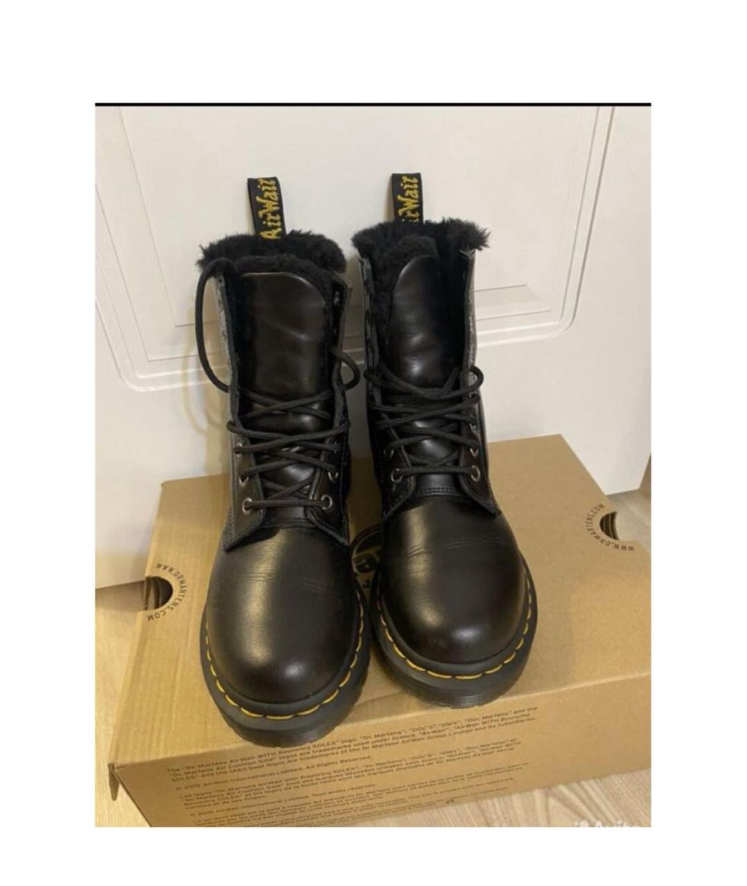 DR. MARTENS Черные кожаные ботинки, фото 2