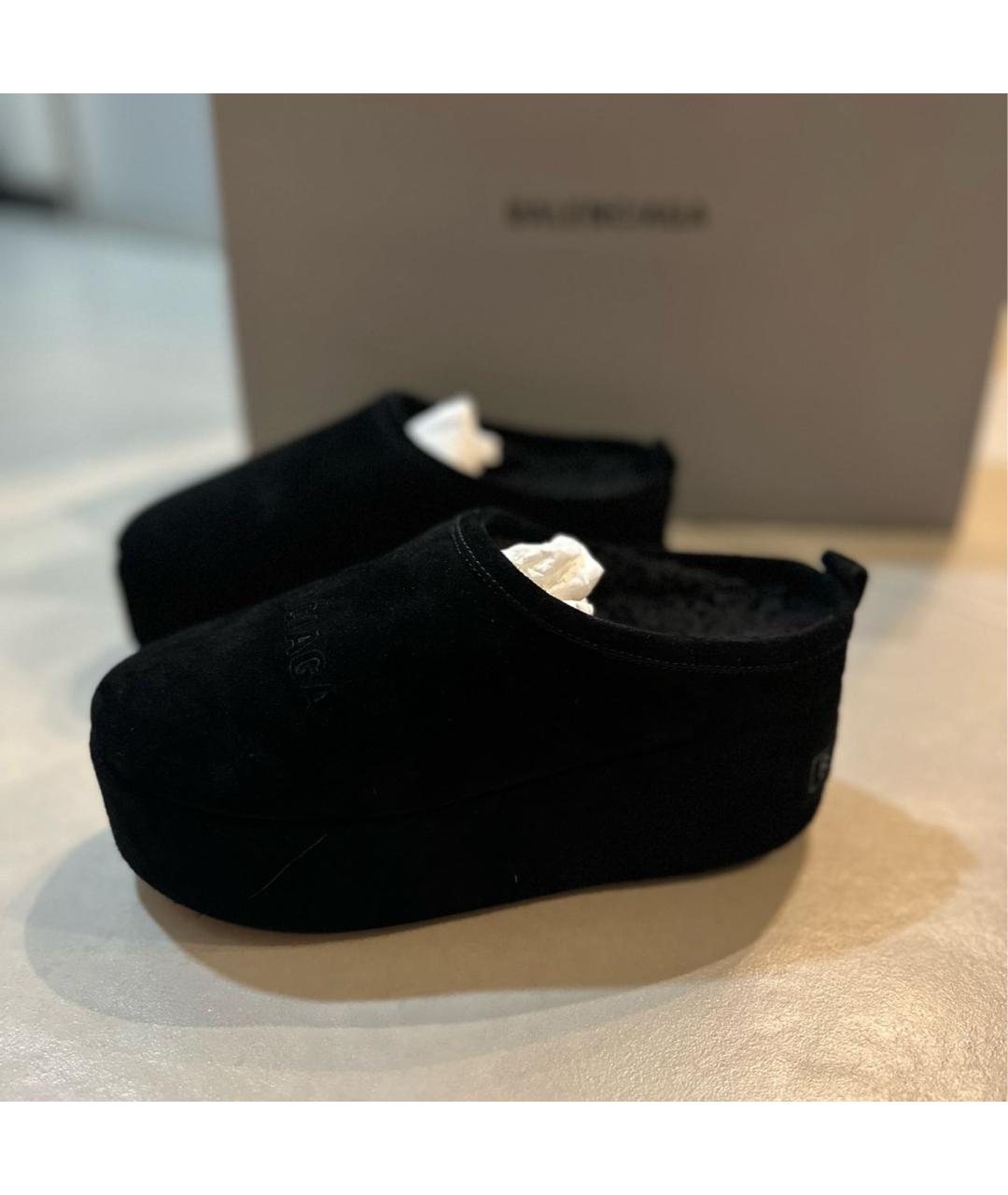 BALENCIAGA Черные замшевые ботинки, фото 7