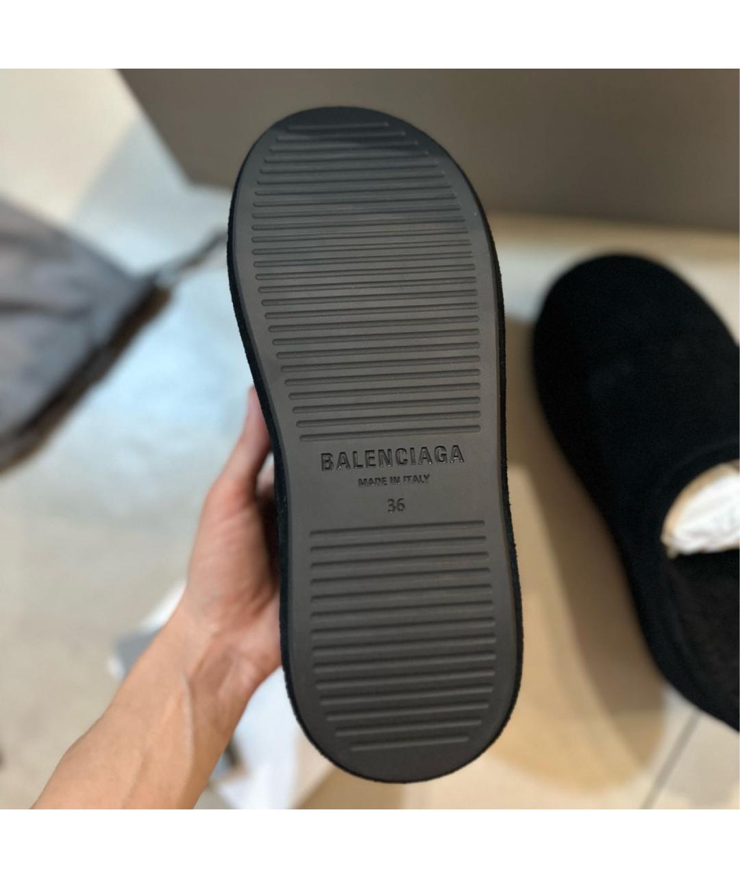 BALENCIAGA Черные замшевые ботинки, фото 5