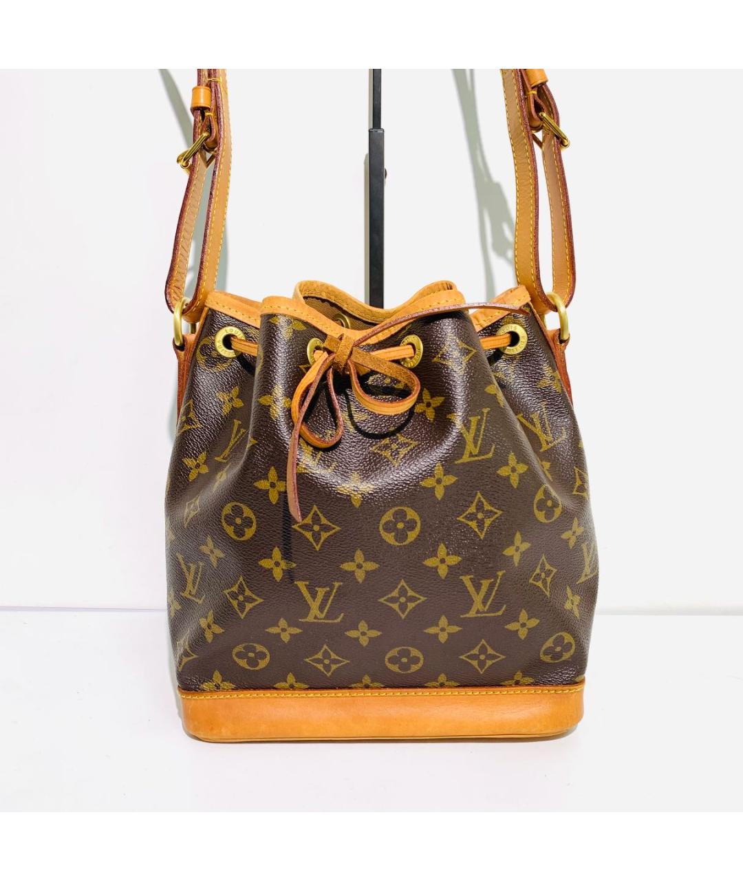 LOUIS VUITTON Коричневая кожаная сумка через плечо, фото 9