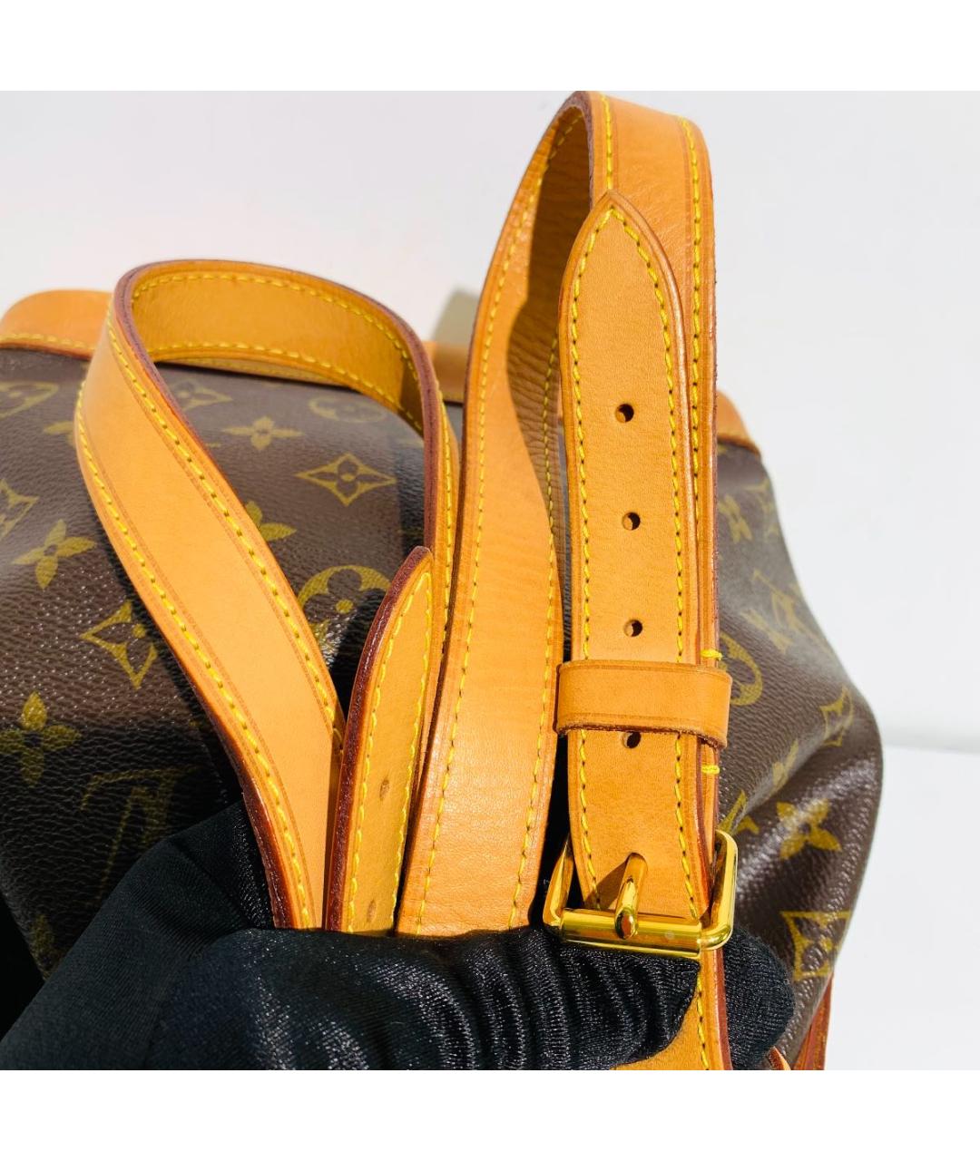 LOUIS VUITTON Коричневая кожаная сумка через плечо, фото 7