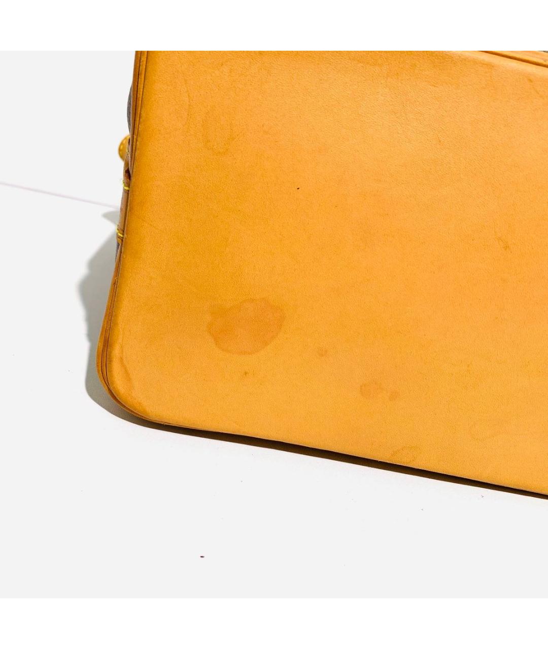 LOUIS VUITTON Коричневая кожаная сумка через плечо, фото 8