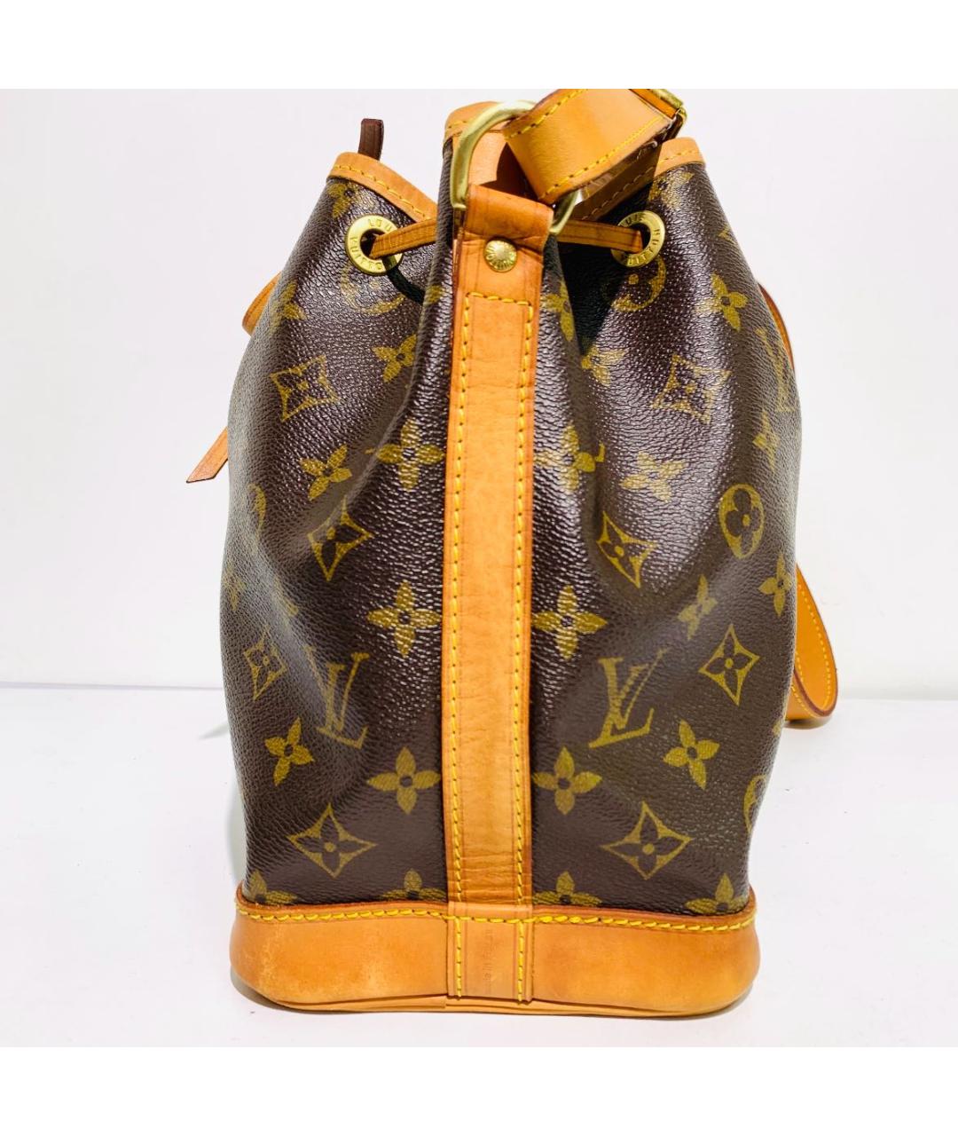 LOUIS VUITTON Коричневая кожаная сумка через плечо, фото 4