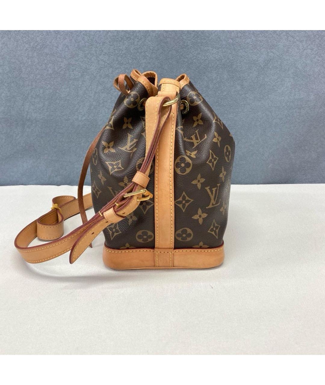 LOUIS VUITTON Коричневая кожаная сумка тоут, фото 3