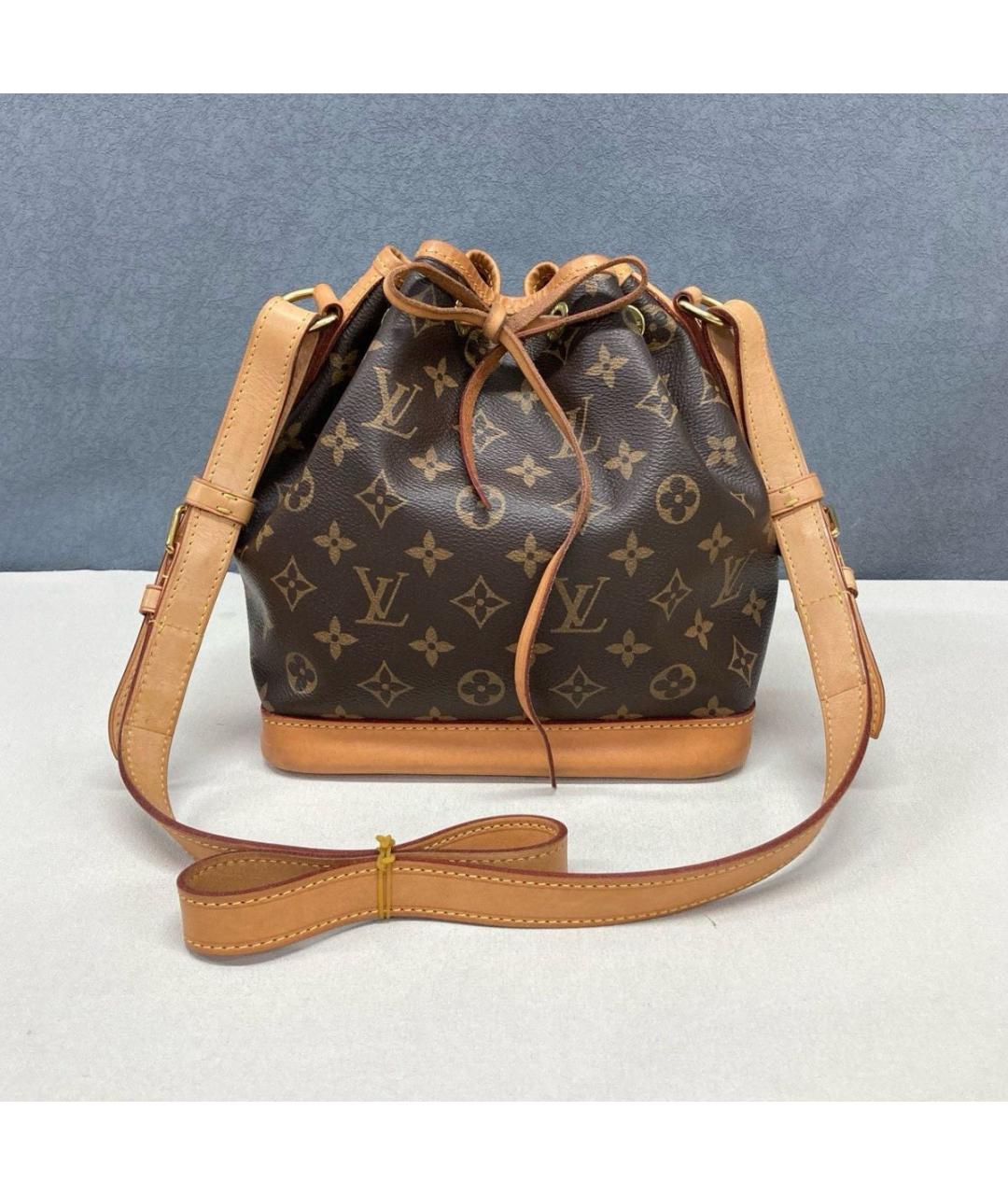 LOUIS VUITTON Коричневая кожаная сумка тоут, фото 8