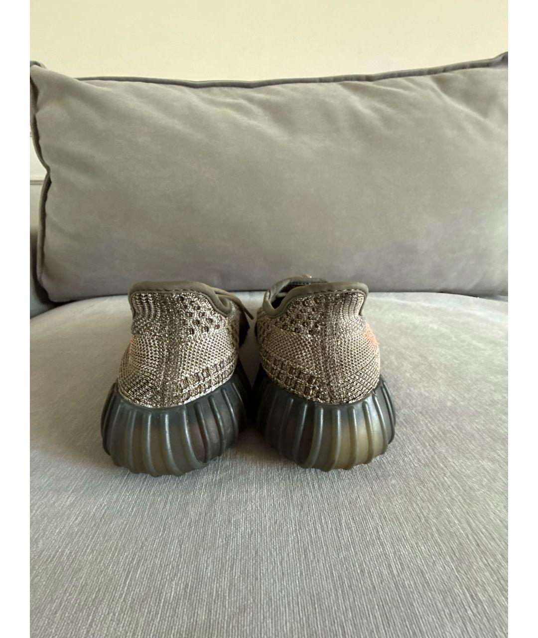 ADIDAS YEEZY Антрацитовые текстильные кроссовки, фото 4