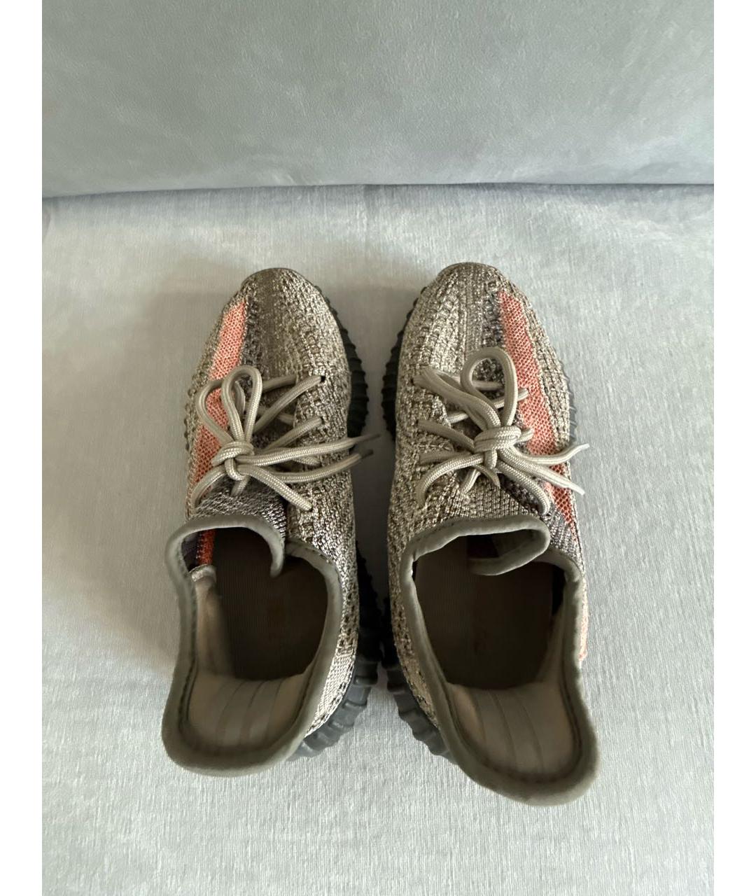 ADIDAS YEEZY Антрацитовые текстильные кроссовки, фото 3