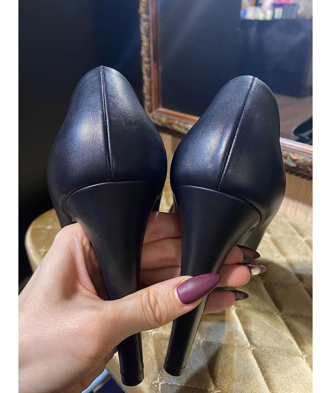 CHANEL Черные кожаные туфли, фото 4