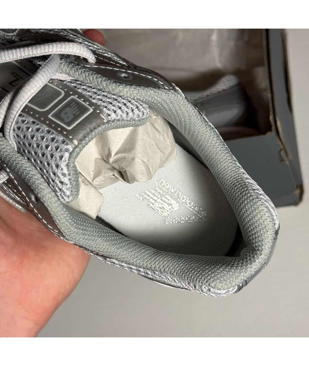 NEW BALANCE Серебряные текстильные низкие кроссовки / кеды, фото 6