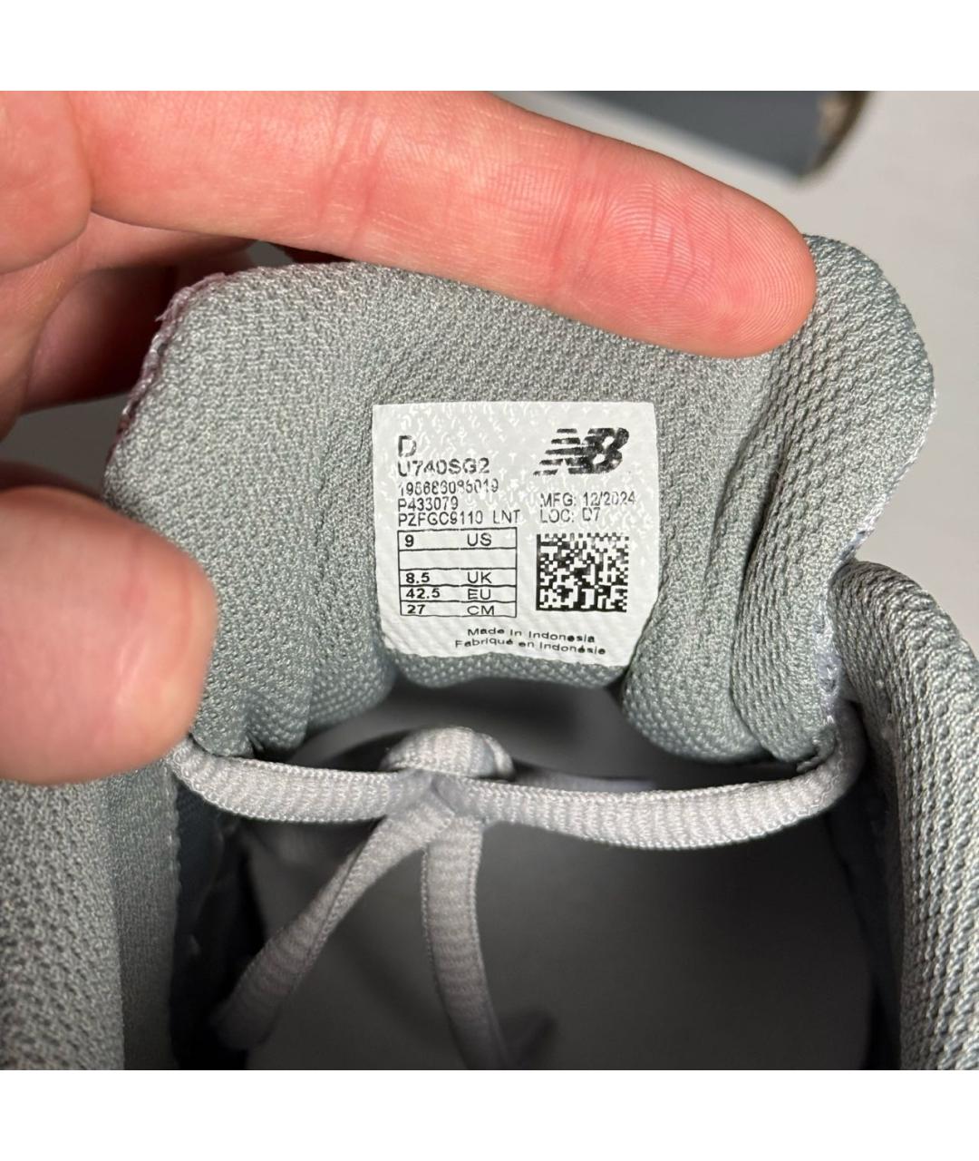 NEW BALANCE Серебряные текстильные низкие кроссовки / кеды, фото 5
