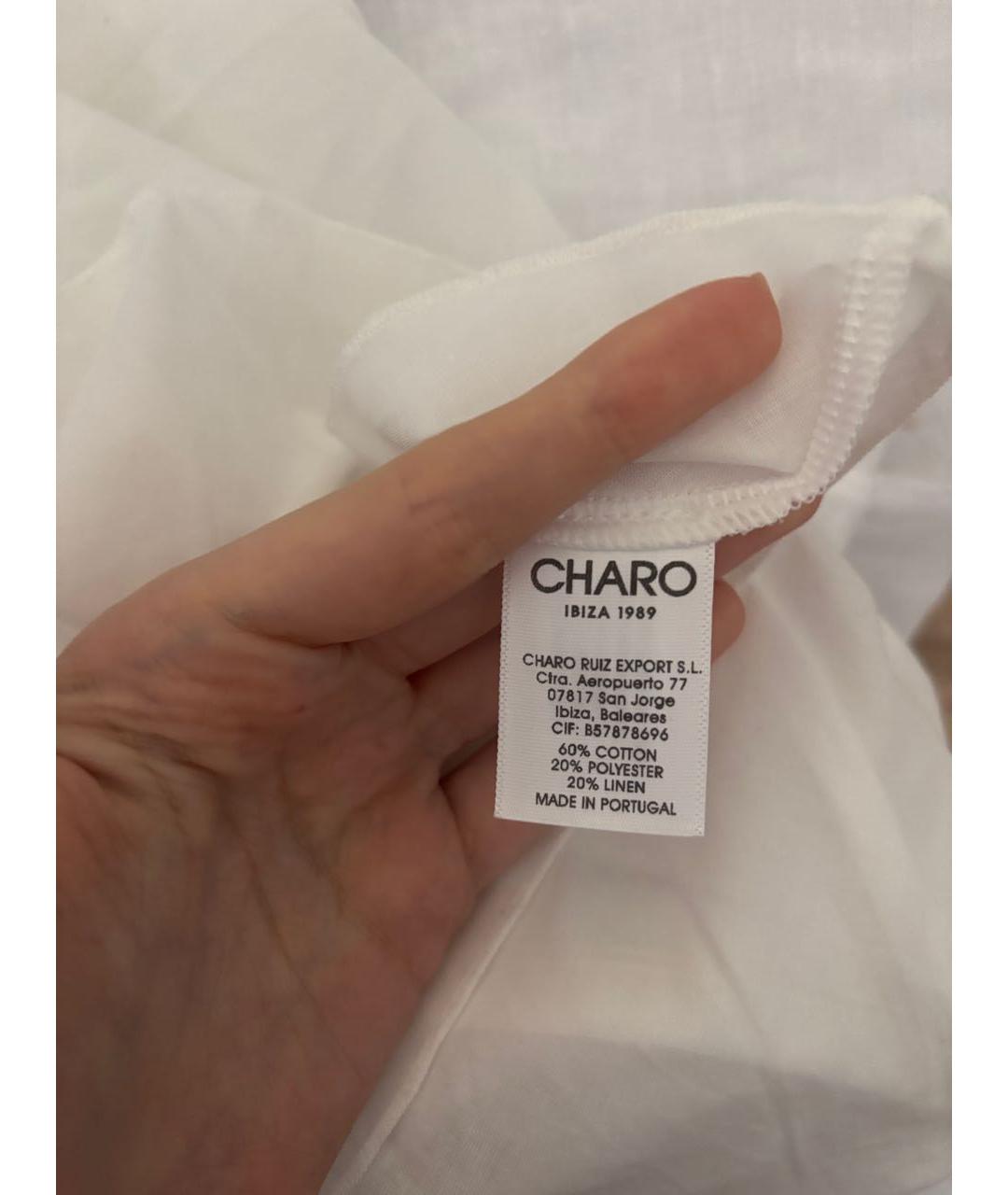 CHARO RUIZ Белое льняное платье, фото 5