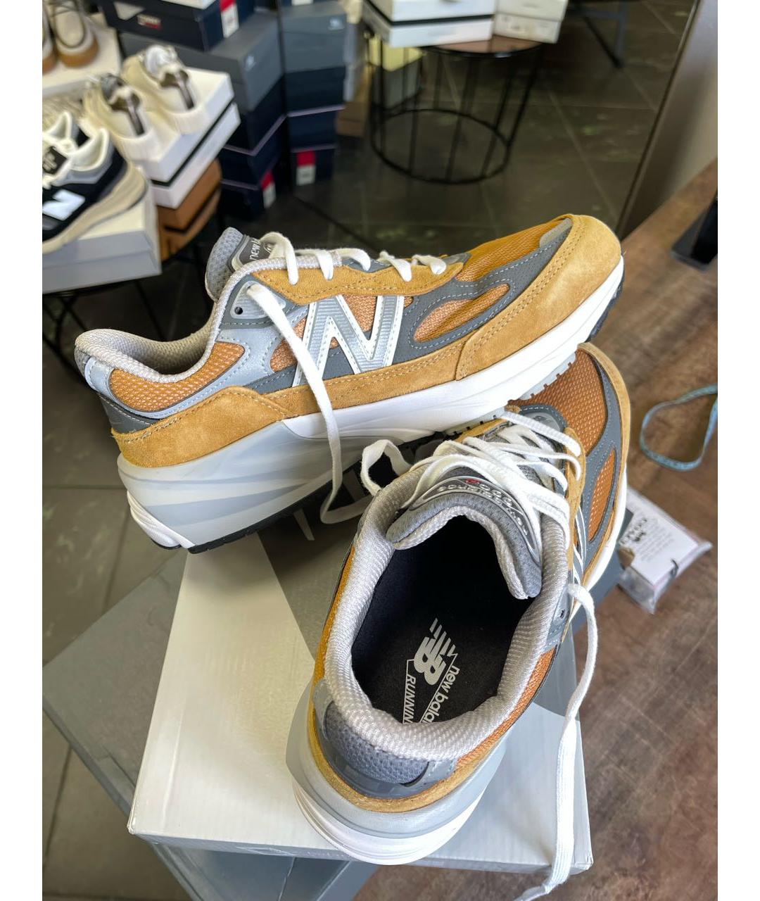 NEW BALANCE Горчичные замшевые кроссовки, фото 6