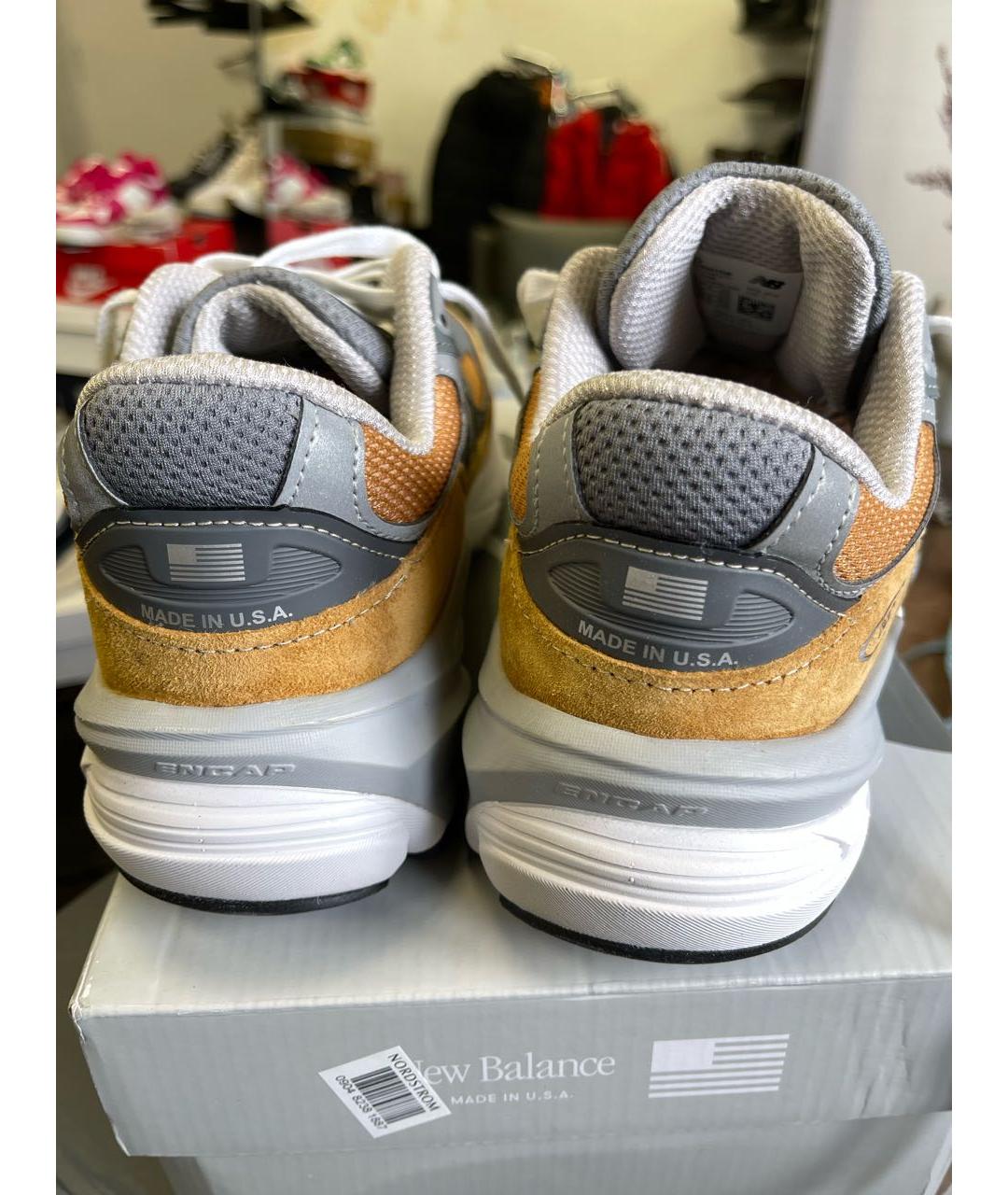 NEW BALANCE Горчичные замшевые кроссовки, фото 3