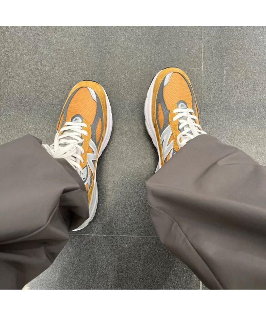 NEW BALANCE Горчичные замшевые кроссовки, фото 8
