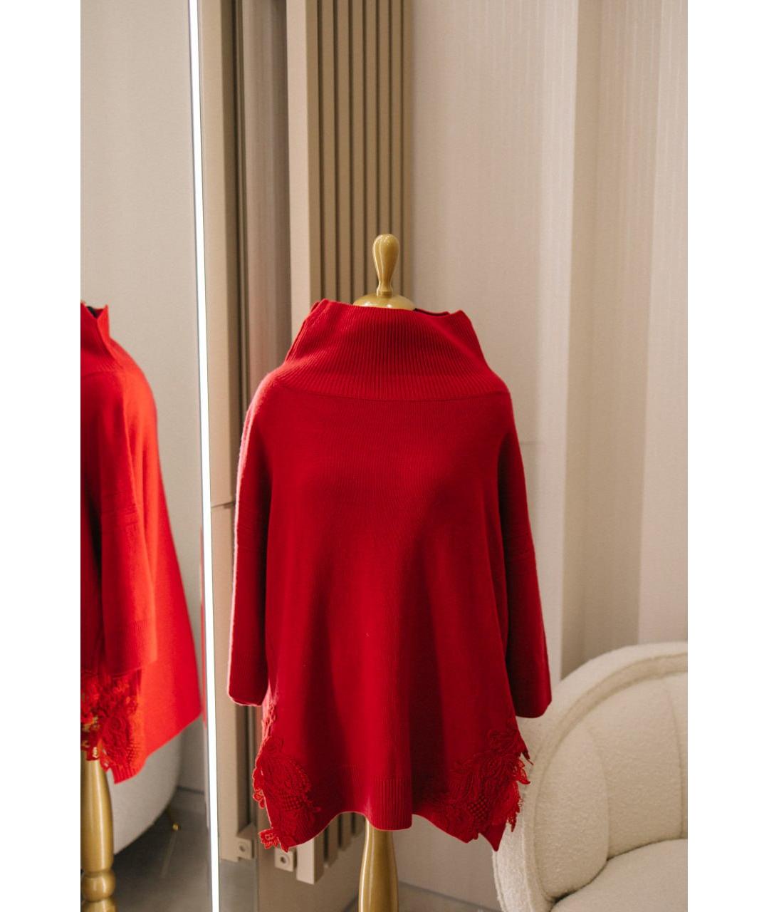 ERMANNO SCERVINO Красный вискозный джемпер / свитер, фото 5