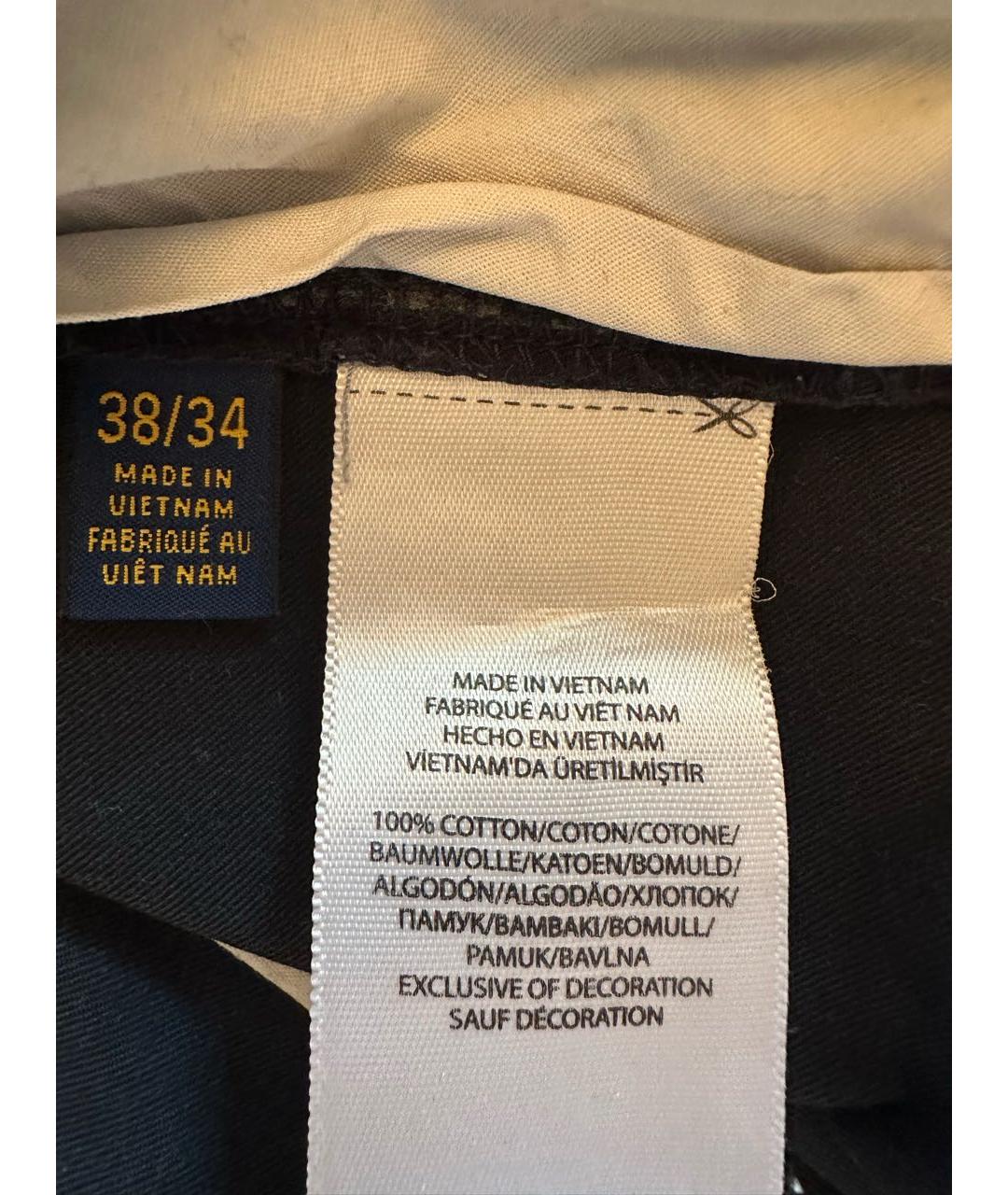 POLO RALPH LAUREN Синие хлопковые повседневные брюки, фото 4