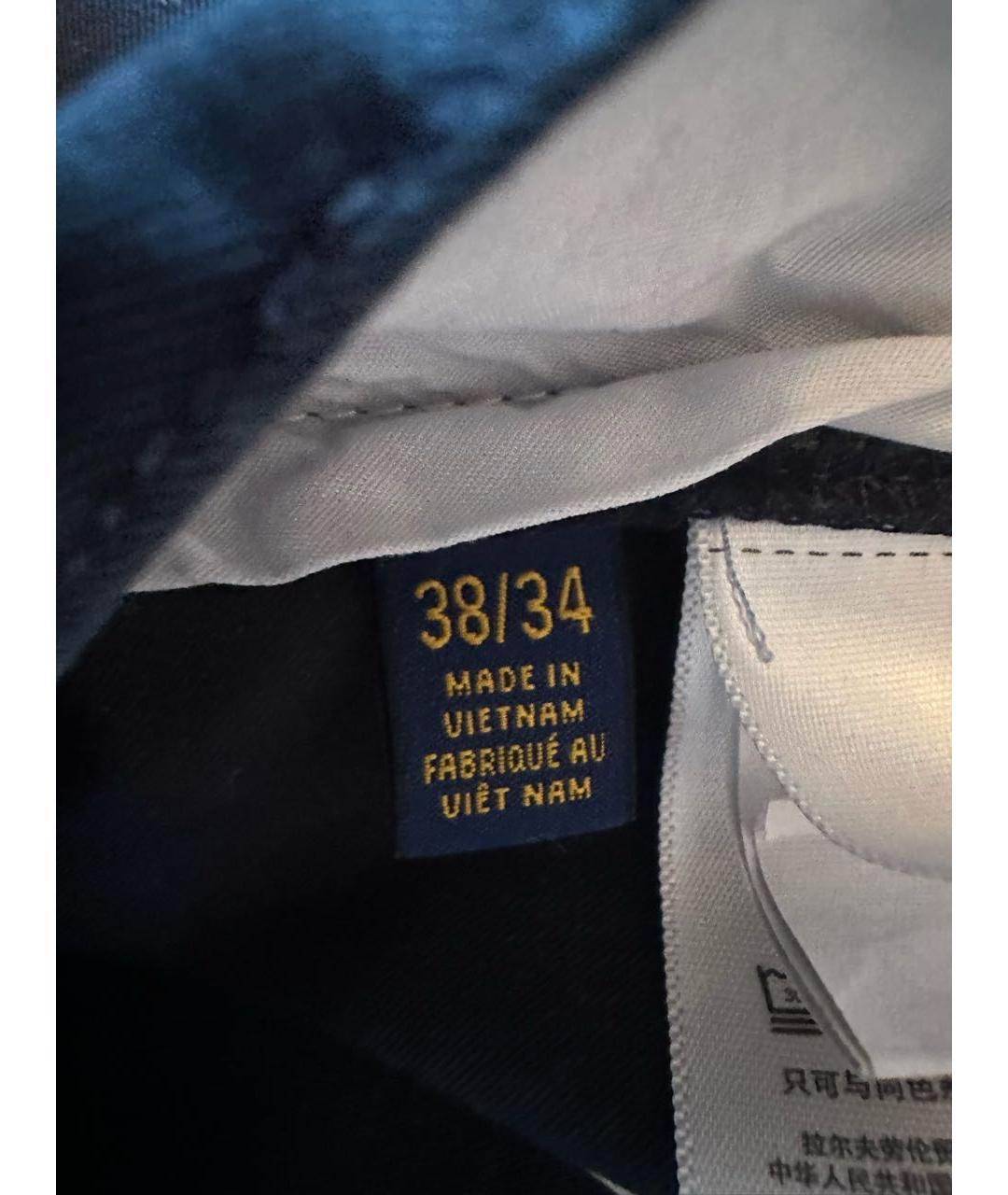 POLO RALPH LAUREN Синие хлопковые повседневные брюки, фото 5