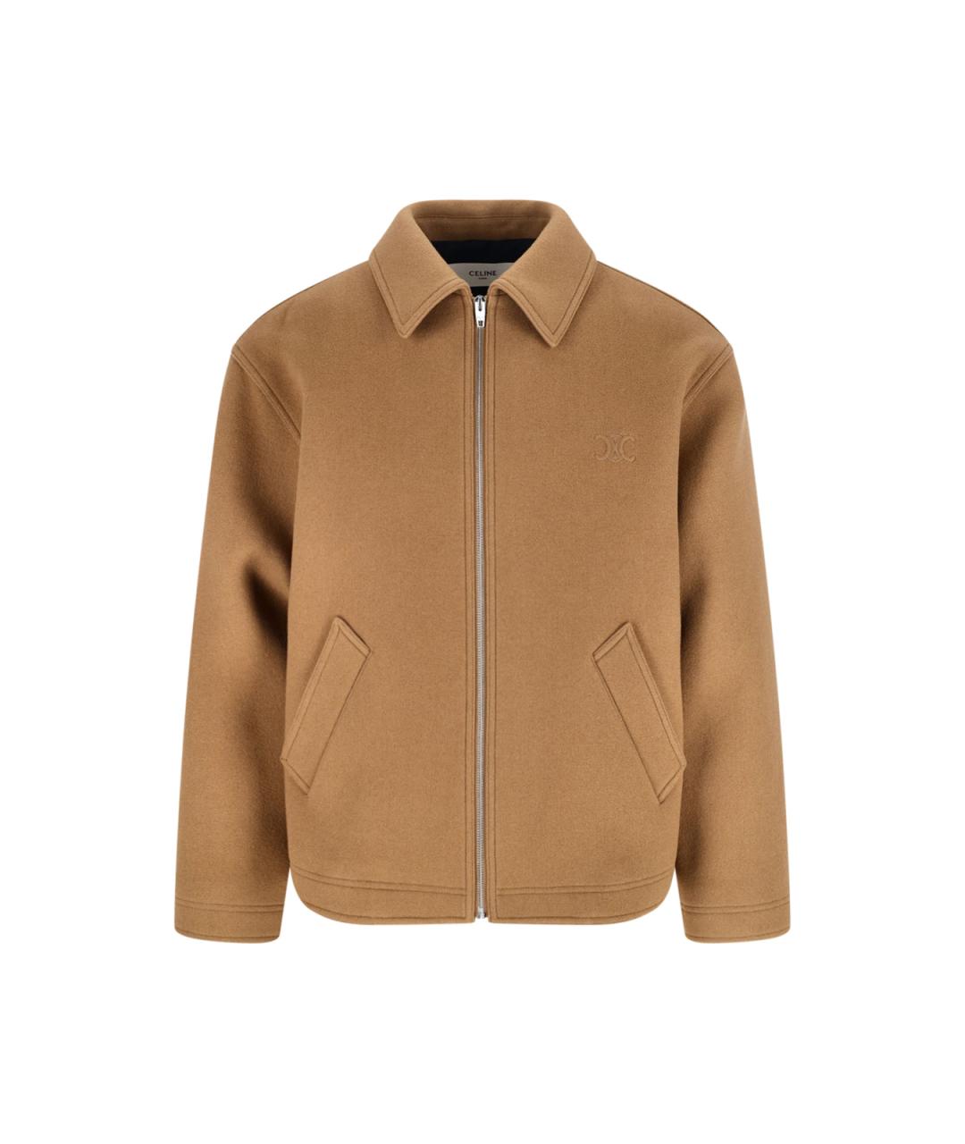 CELINE Коричневая шерстяная куртка, фото 1