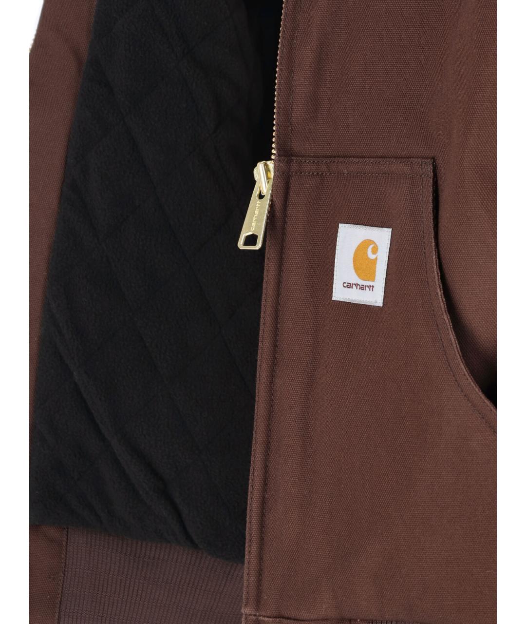 CARHARTT WIP Коричневая хлопковая куртка, фото 3
