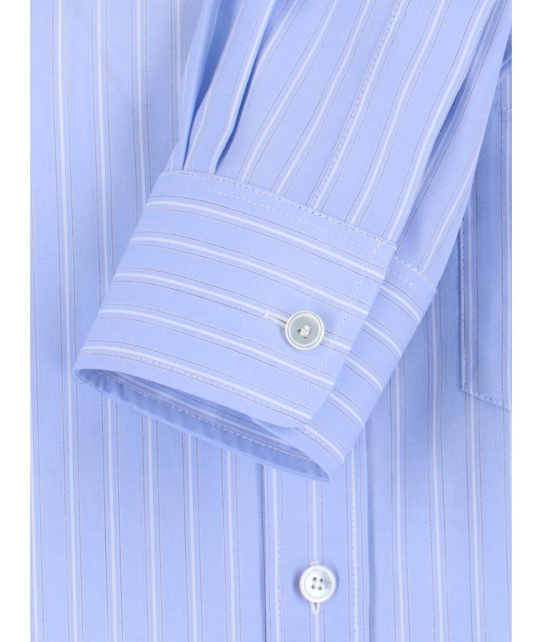 CELINE Голубая хлопковая рубашка, фото 5
