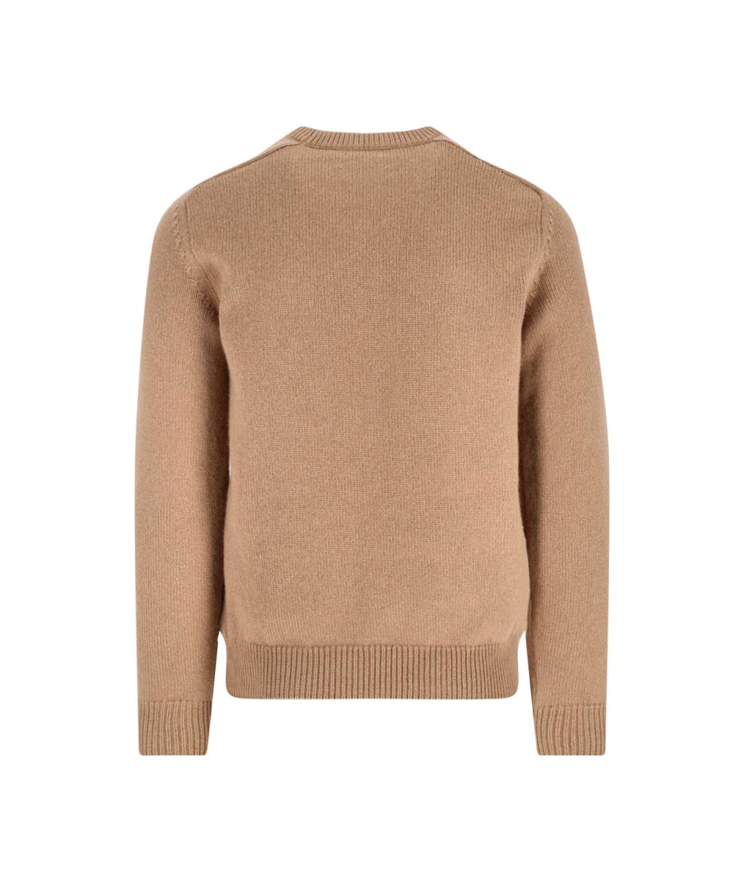 CELINE Коричневый шерстяной джемпер / свитер, фото 2