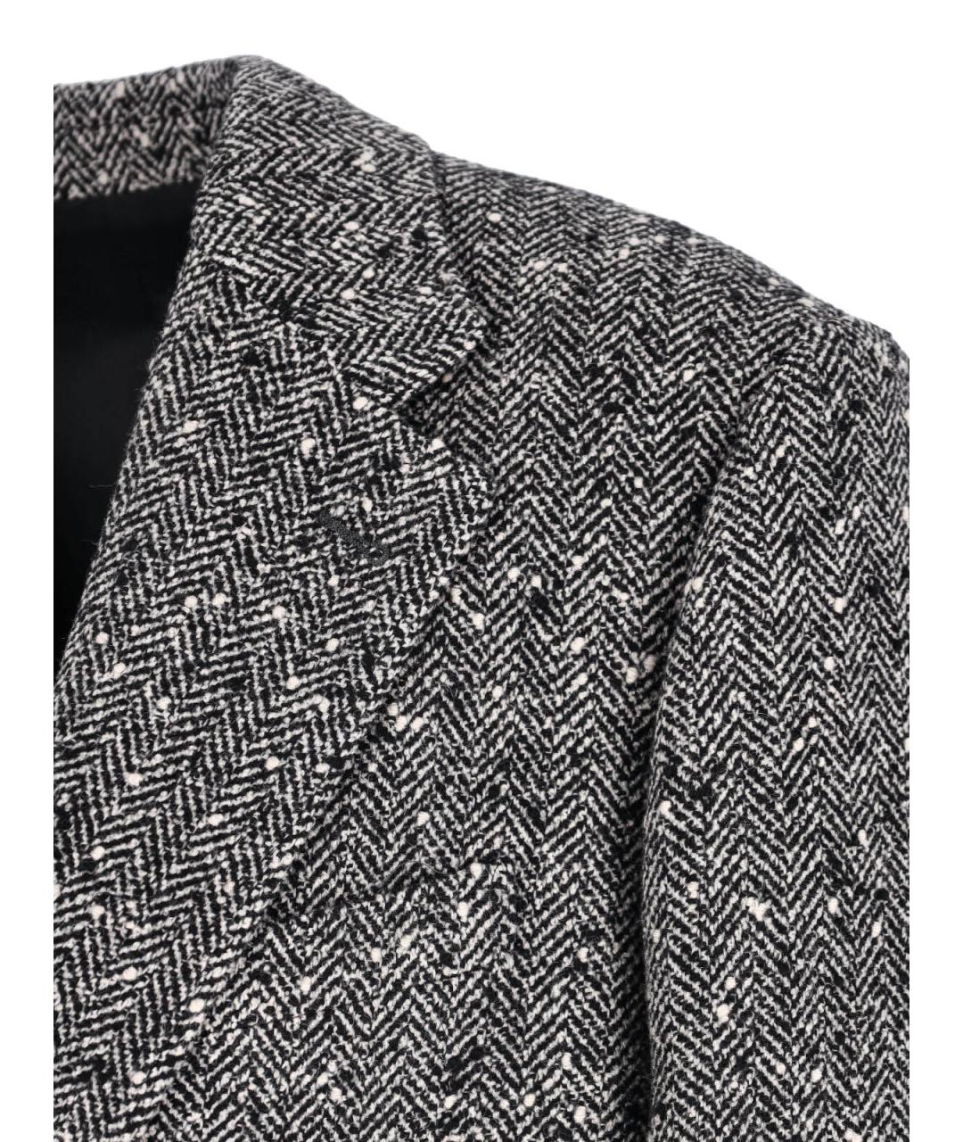 CELINE Серый шерстяной жакет/пиджак, фото 3