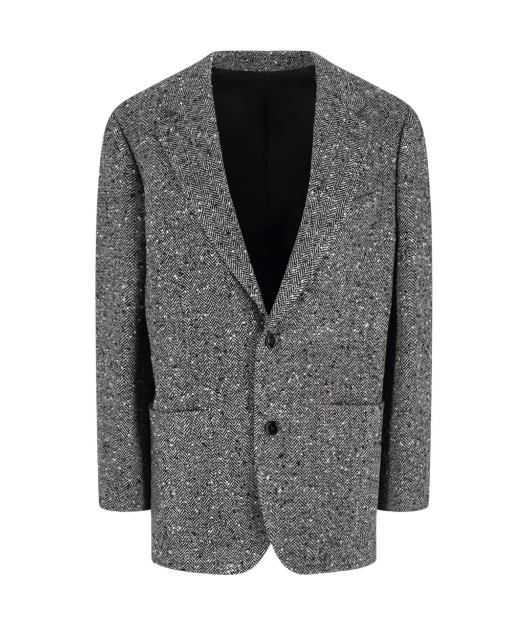 CELINE Серый шерстяной жакет/пиджак, фото 1