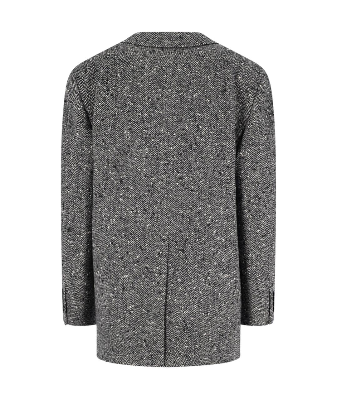 CELINE Серый шерстяной жакет/пиджак, фото 2