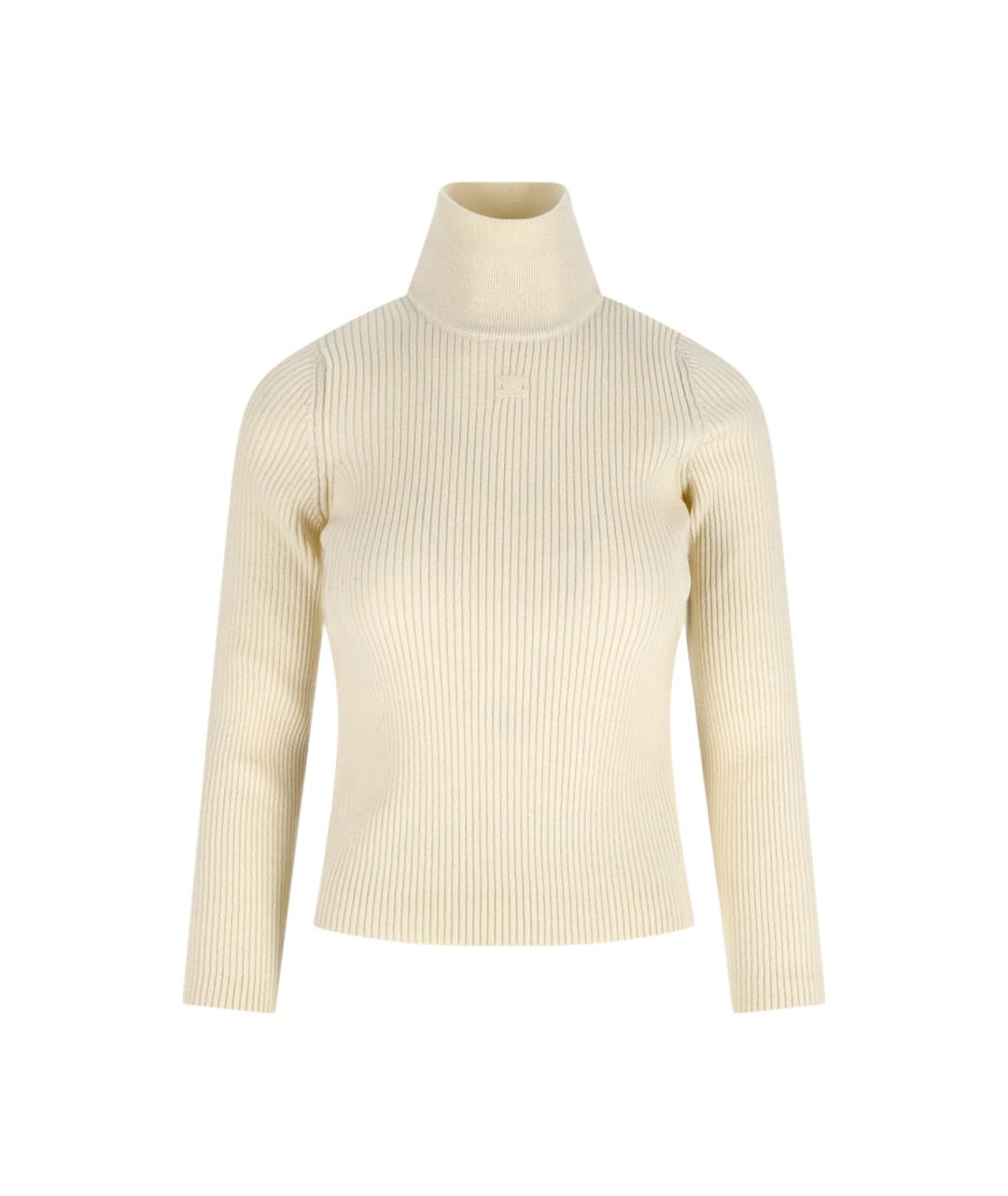 CELINE Белый шерстяной джемпер / свитер, фото 1