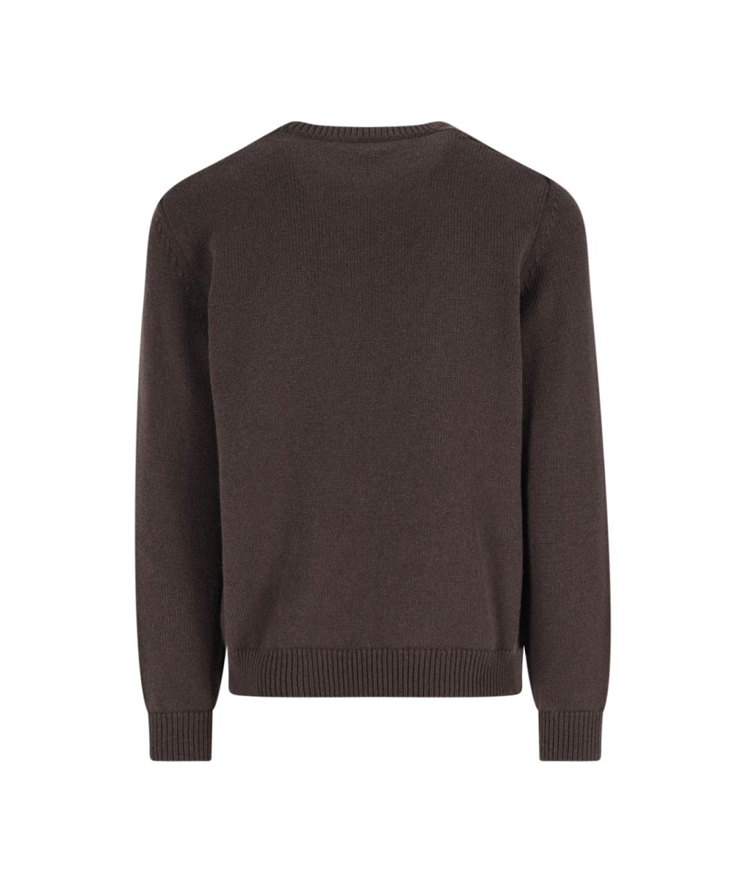 CELINE Коричневый шерстяной джемпер / свитер, фото 2