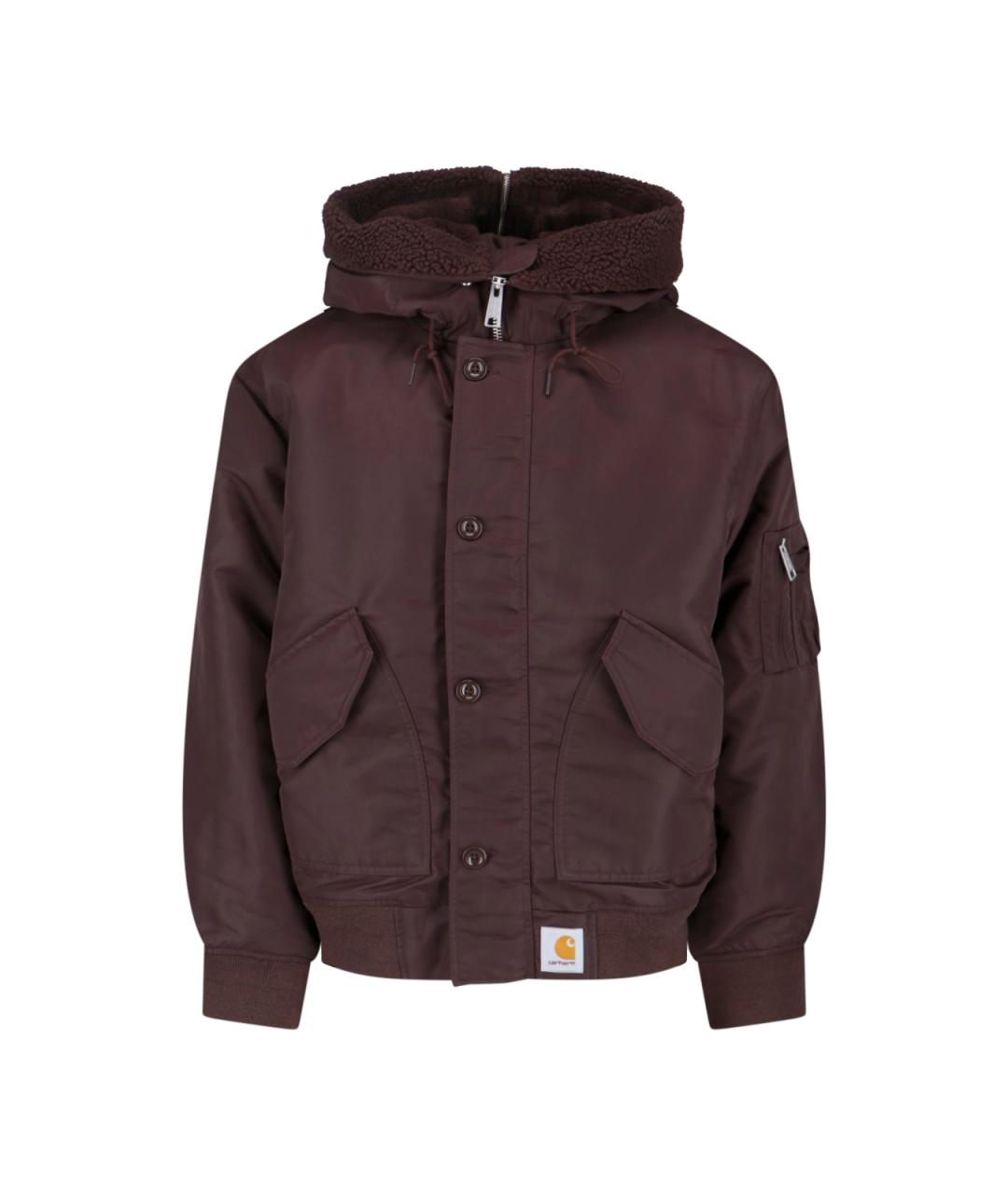 CARHARTT WIP Коричневая полиамидовая куртка, фото 1