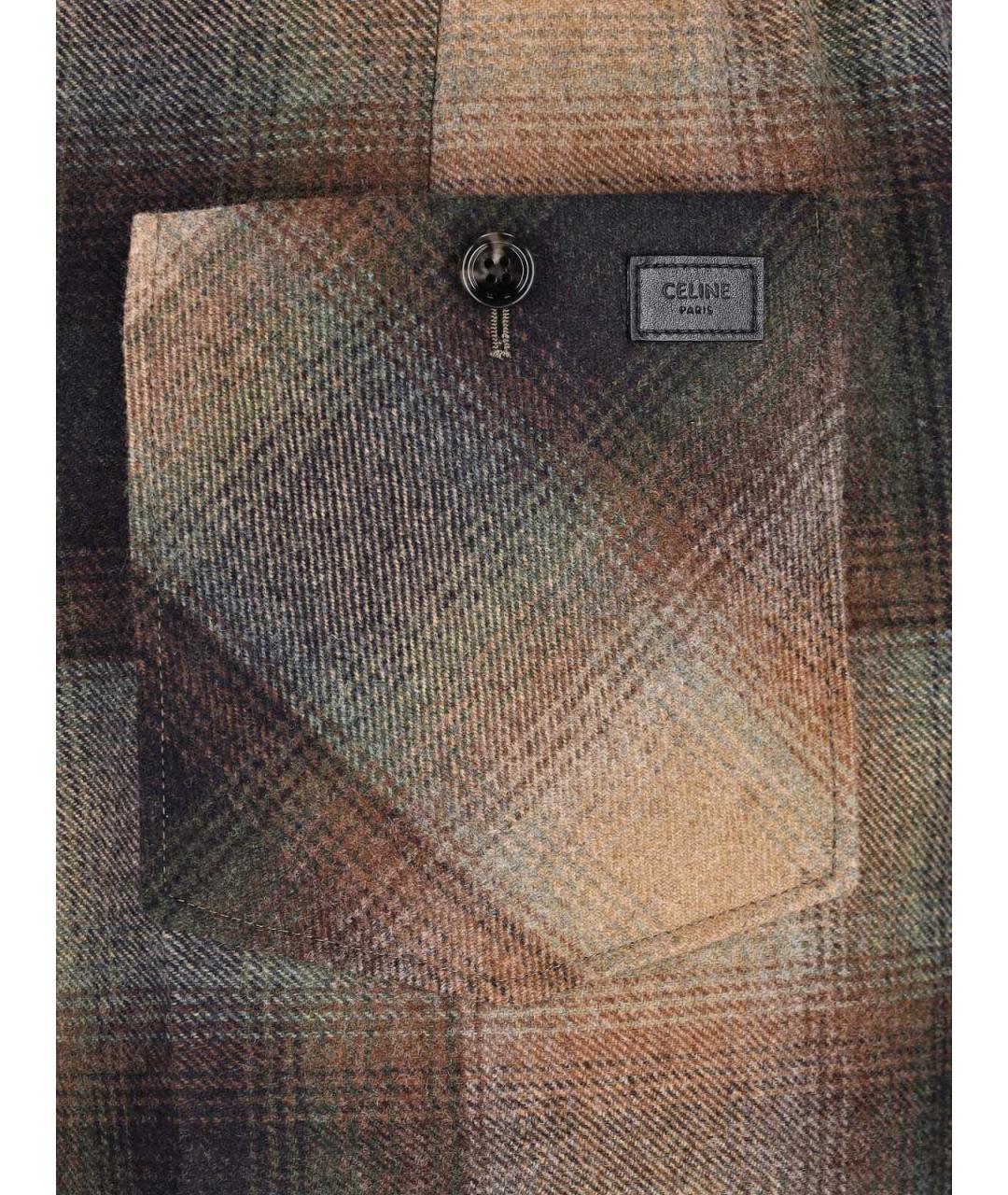 CELINE Мульти шерстяные повседневные брюки, фото 5