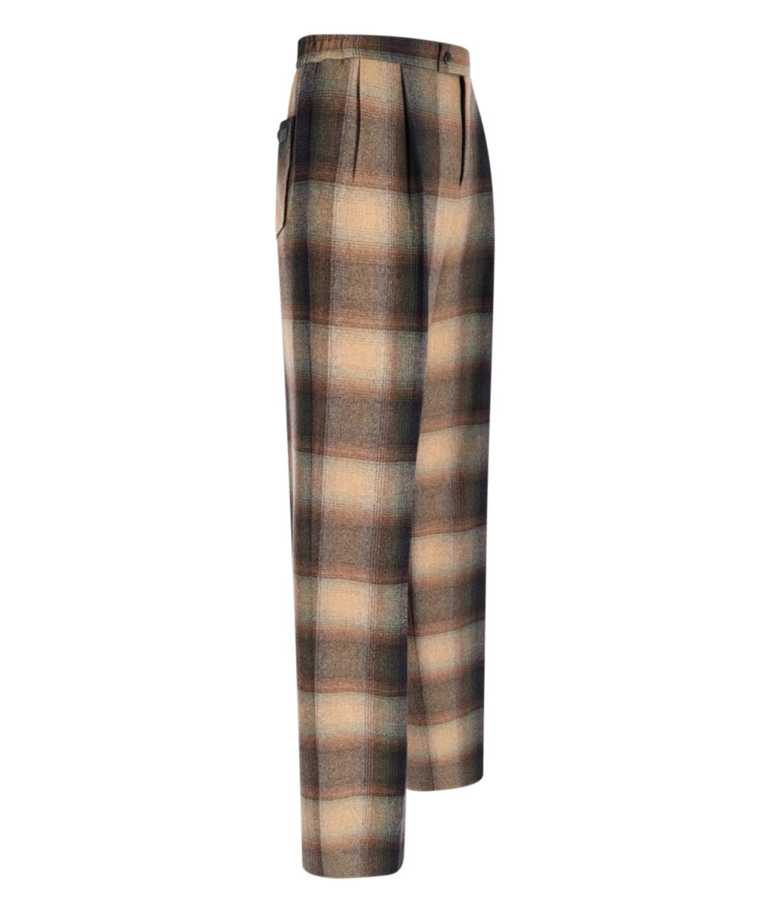 CELINE Мульти шерстяные повседневные брюки, фото 3