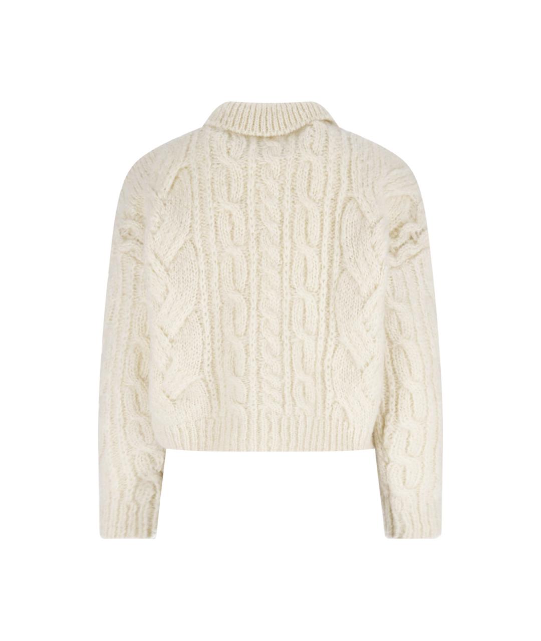 CELINE Бежевый шерстяной джемпер / свитер, фото 2