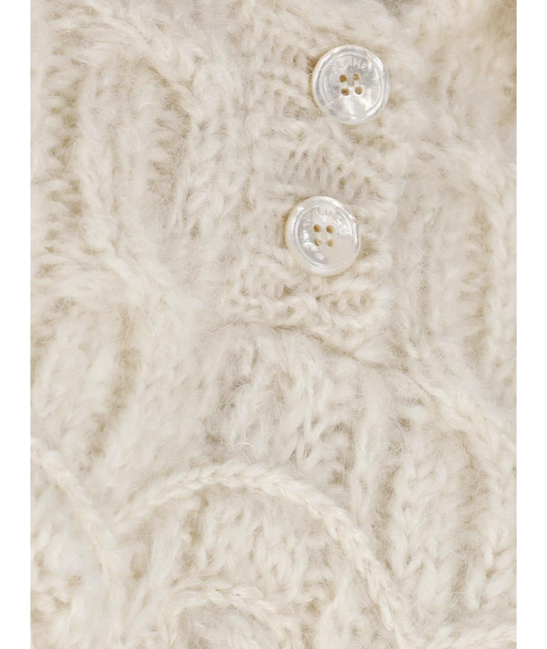 CELINE Бежевый шерстяной джемпер / свитер, фото 3