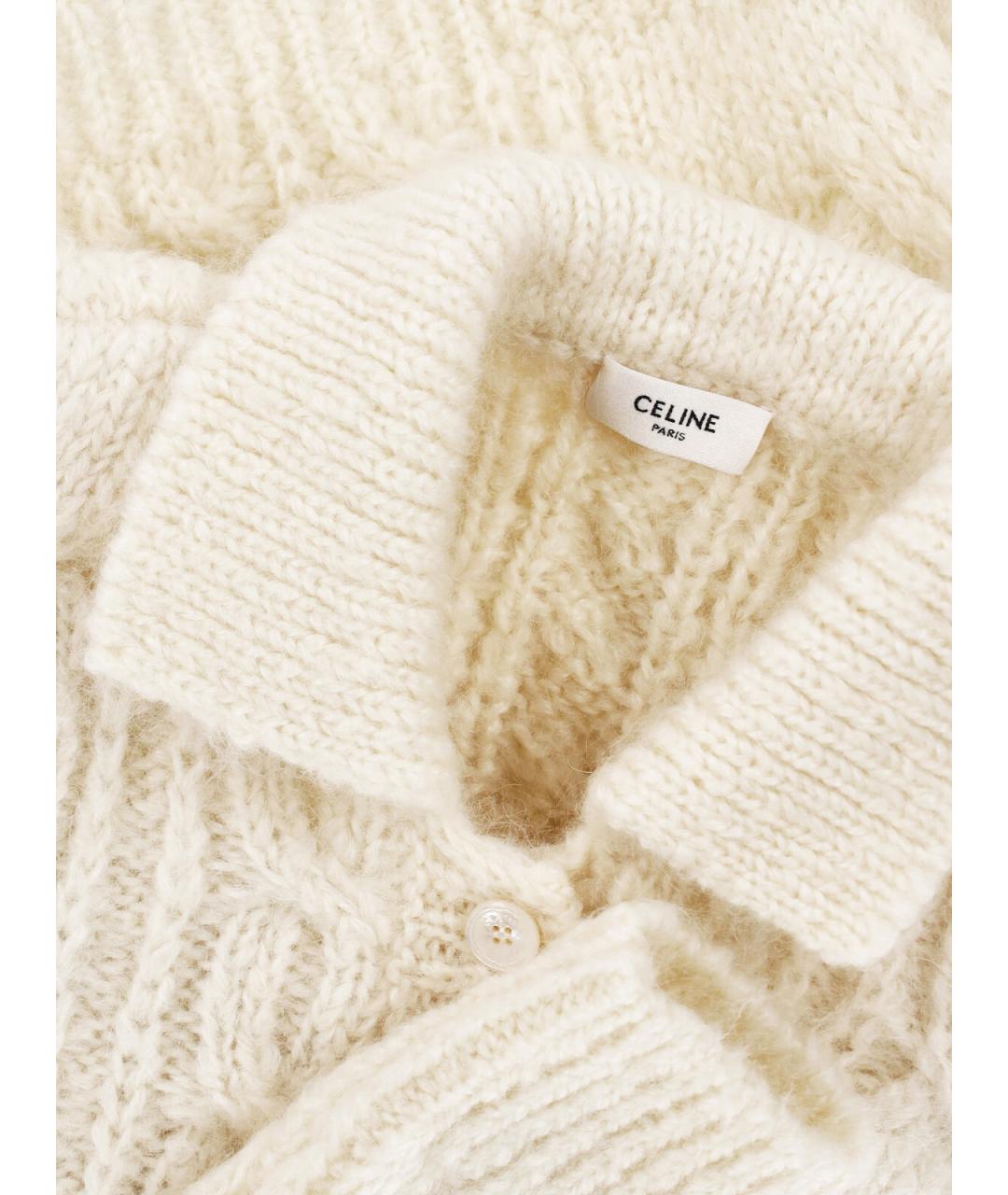 CELINE Бежевый шерстяной джемпер / свитер, фото 5